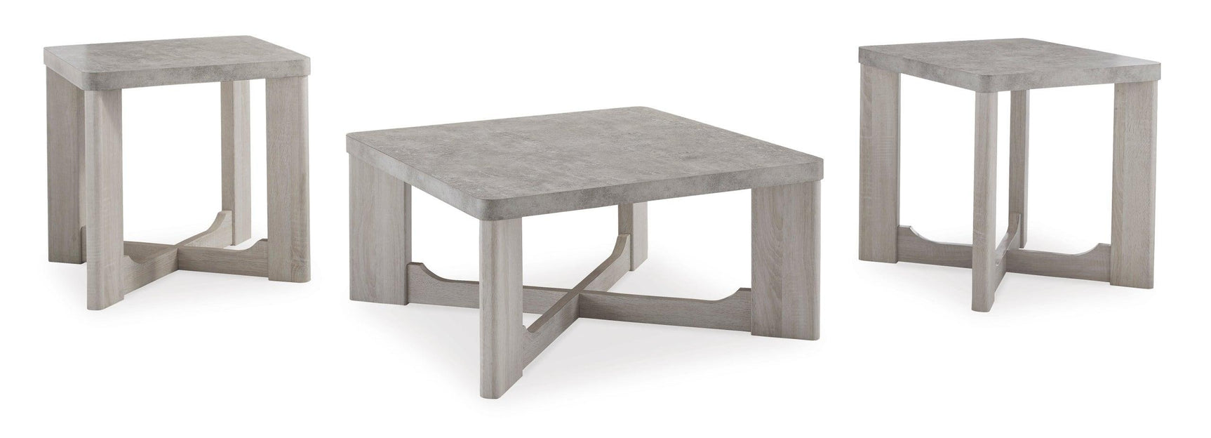 Close-up of Garnilly whitewash cocktail table surface and finish