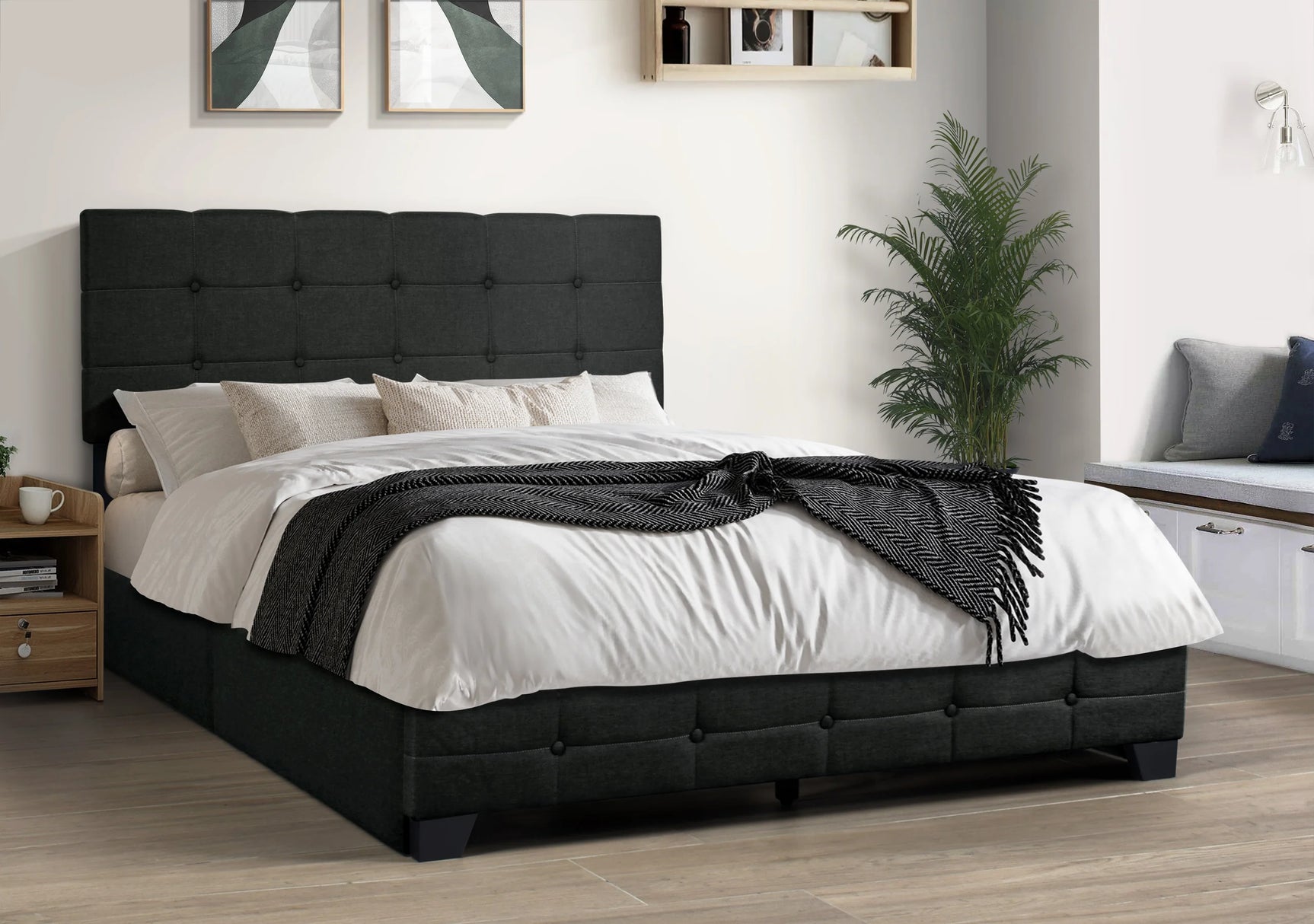 Hectic Black Platform Queen Bed