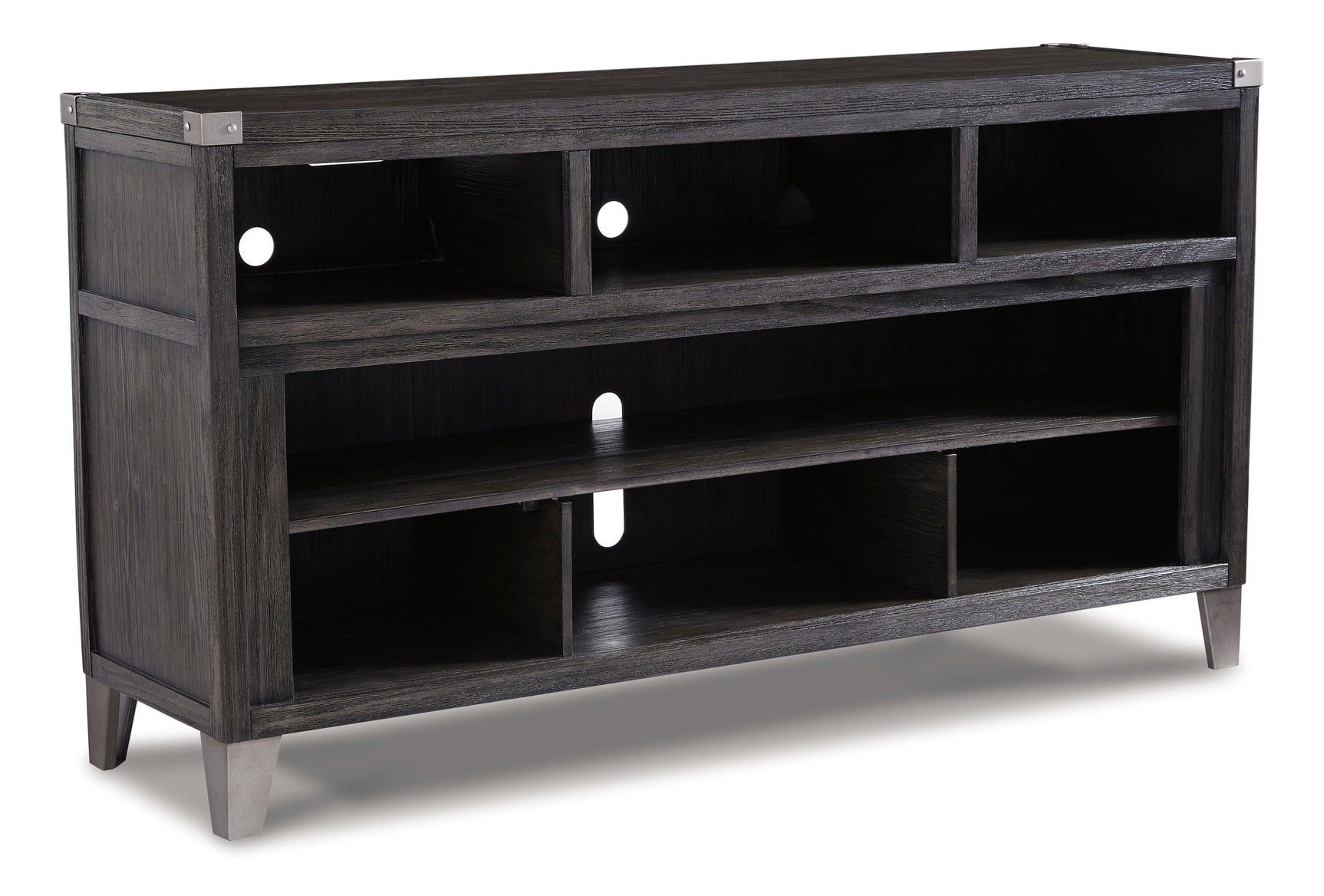 W901-68 Gray TV Stand angle view