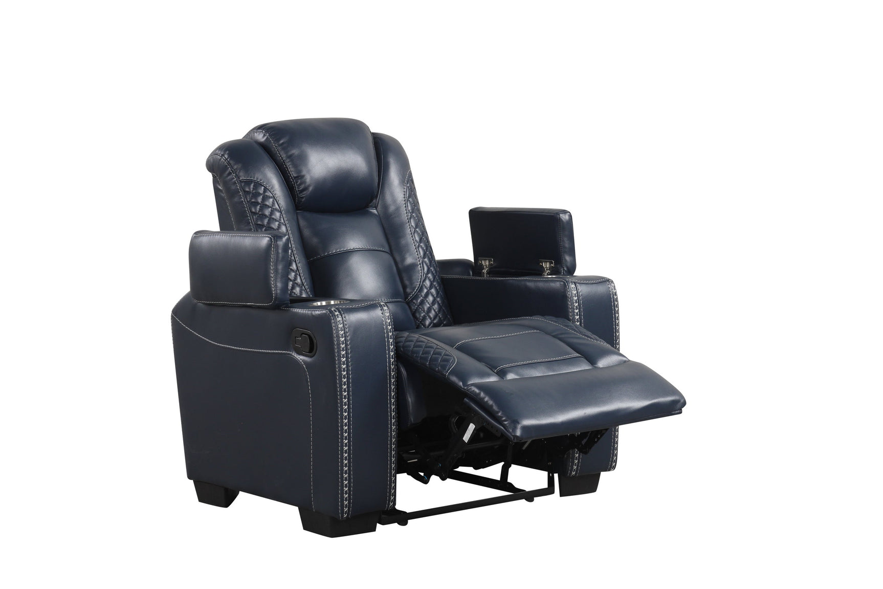 Bluetooth speaker integrated in loveseat arm of Stefano40 set