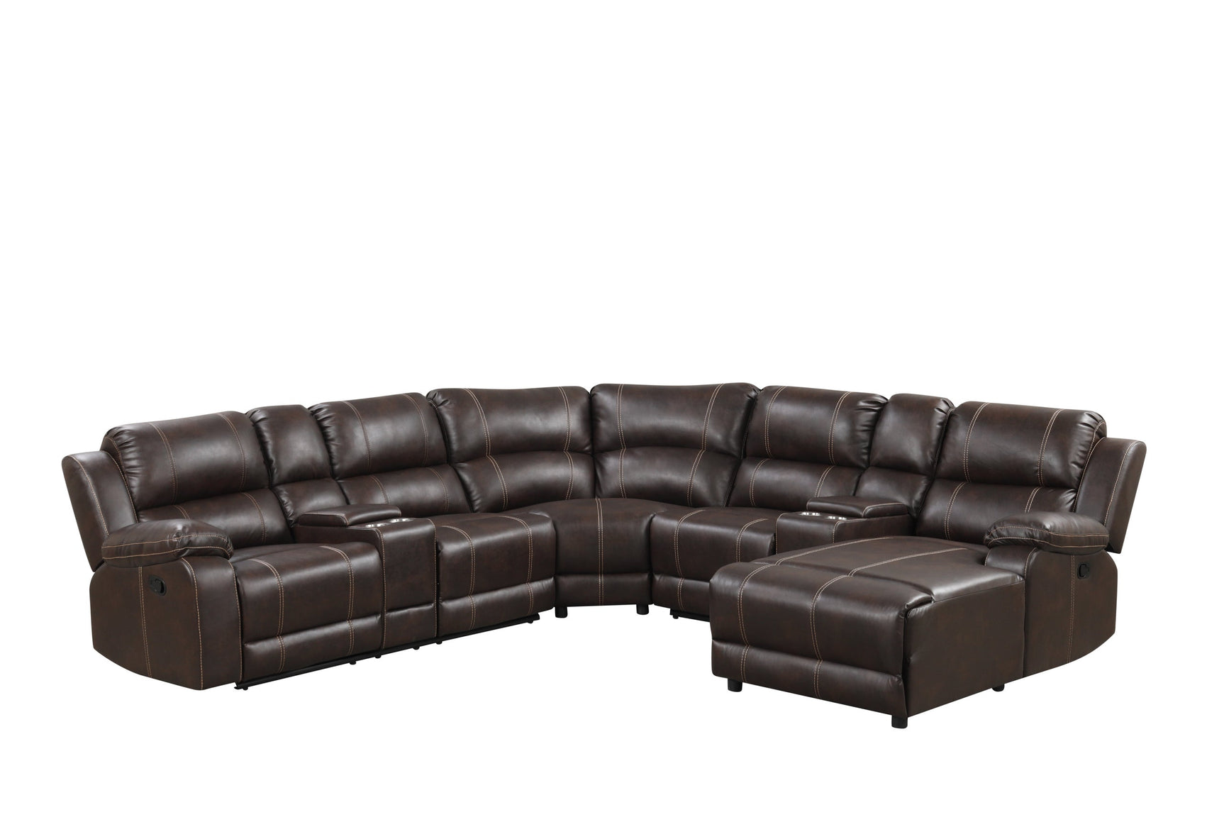 Lionel sectional side view with reclined seat