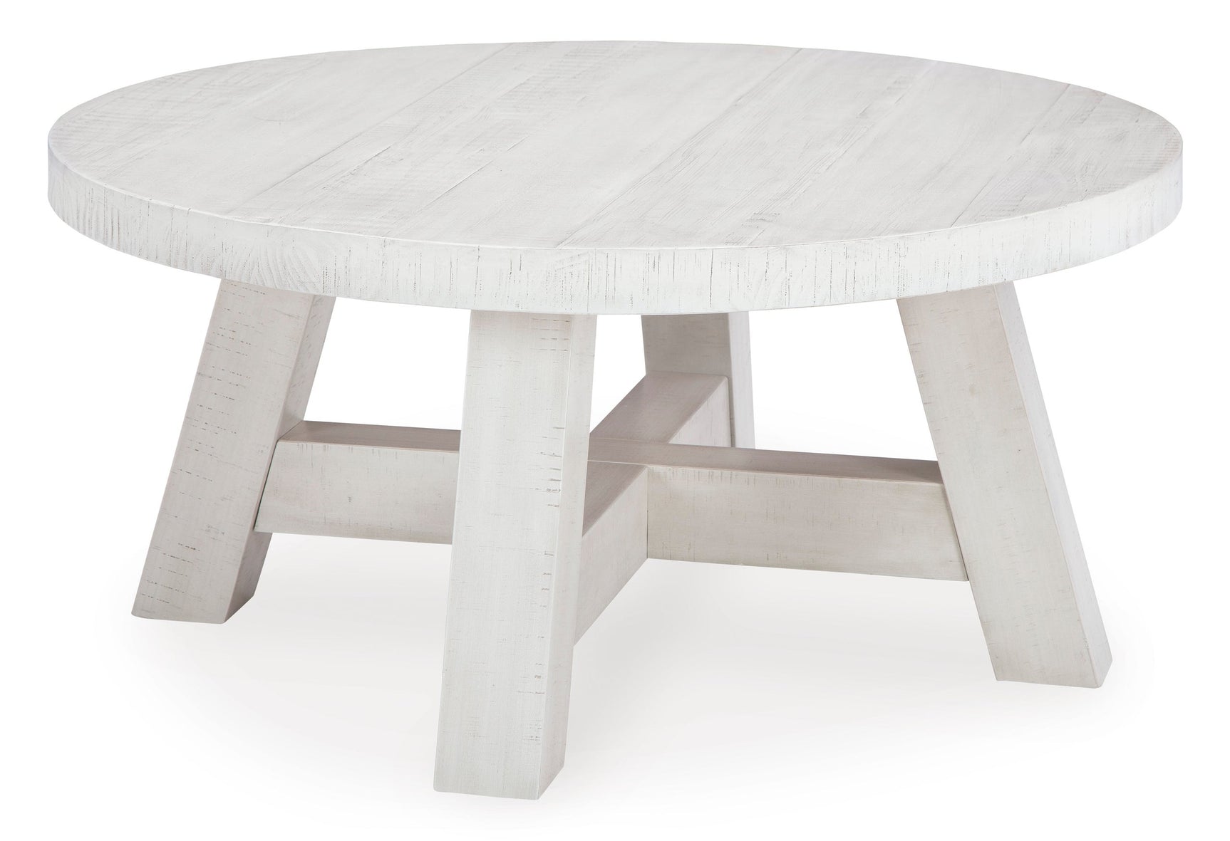 Jallison Cocktail Table side view showing off white finish