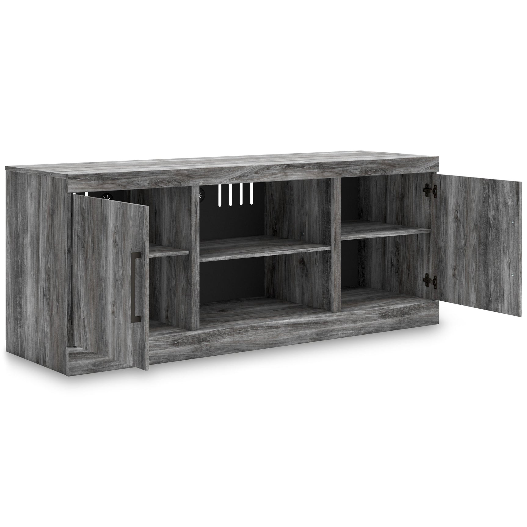 W221-68 gray TV stand side view