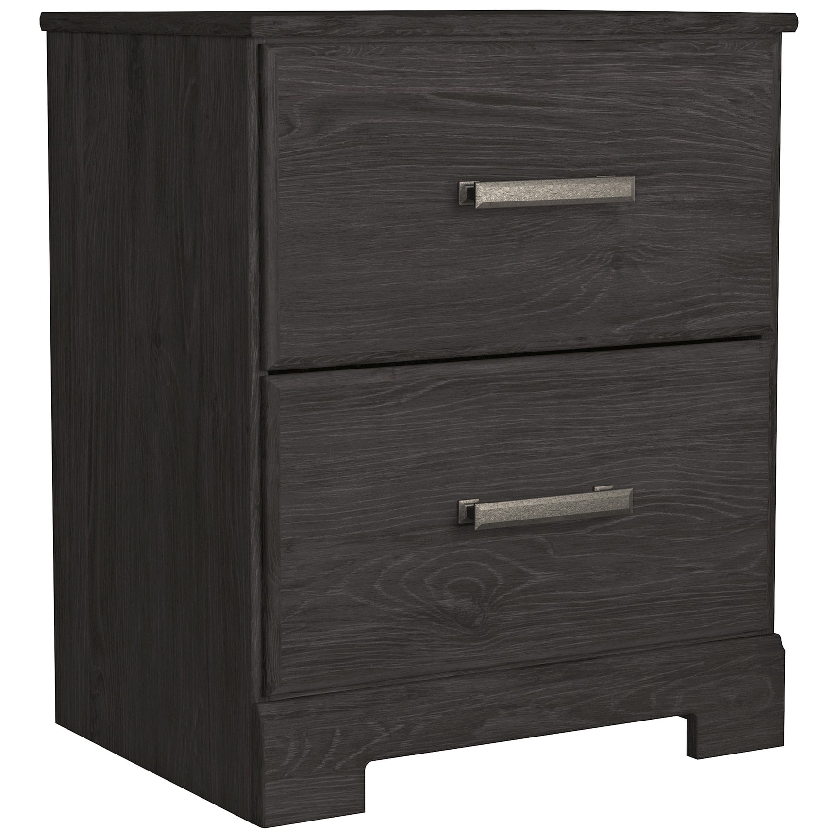 Side angle of John Black Panel Bedroom Set charcoal finish