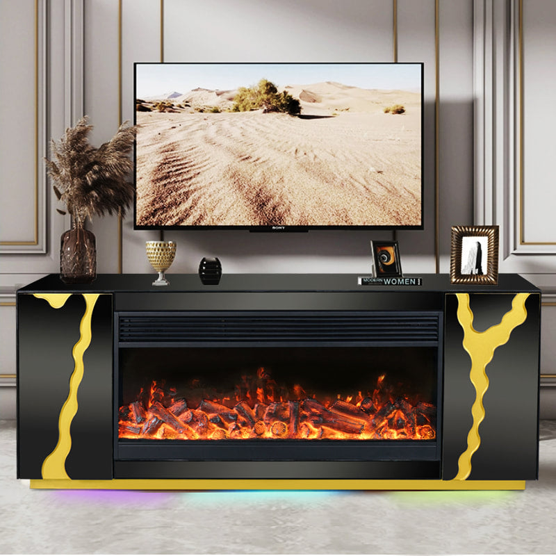 Side angle of A804 TV stand showing heating vent and Bluetooth speaker