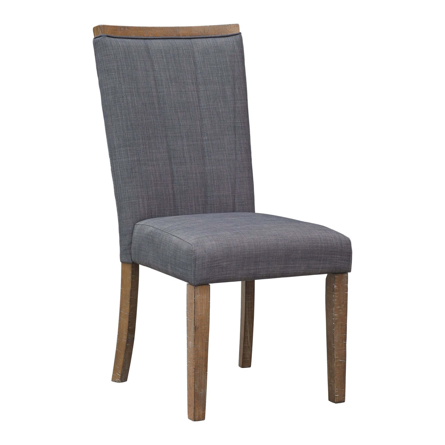 Detail view of table leg and chair upholstery in Dolores dining set