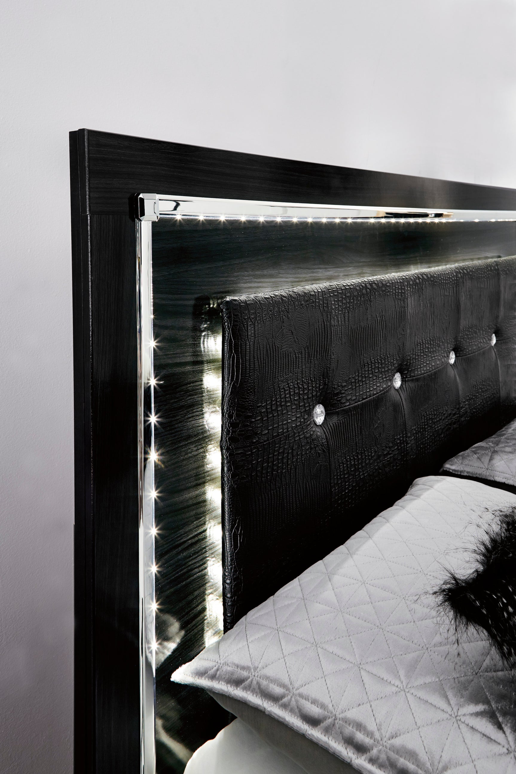Another main view of Kaydell Black Upholstered Storage Panel Bedroom Set
