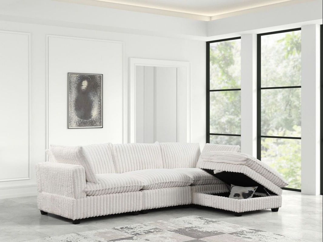 Cloud Beige Cord Modular Sectional