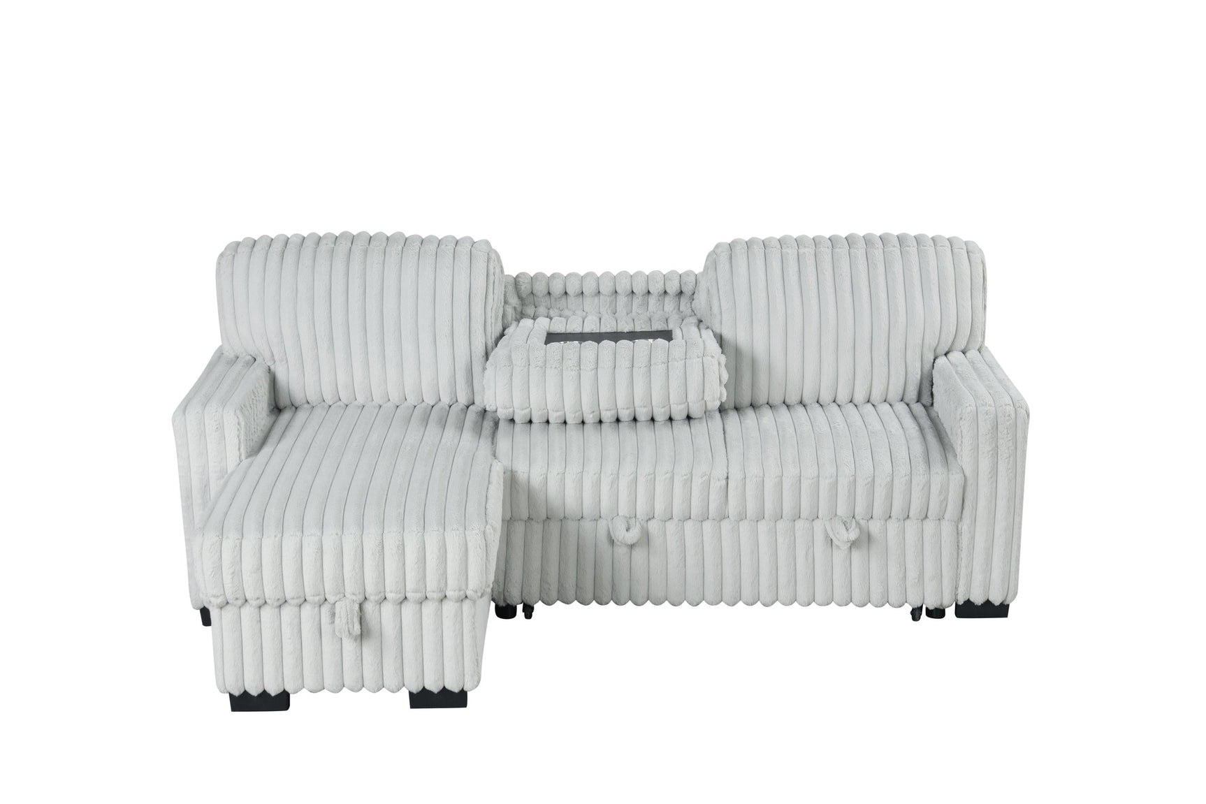 Poland Gray Sectional Sofa main angle