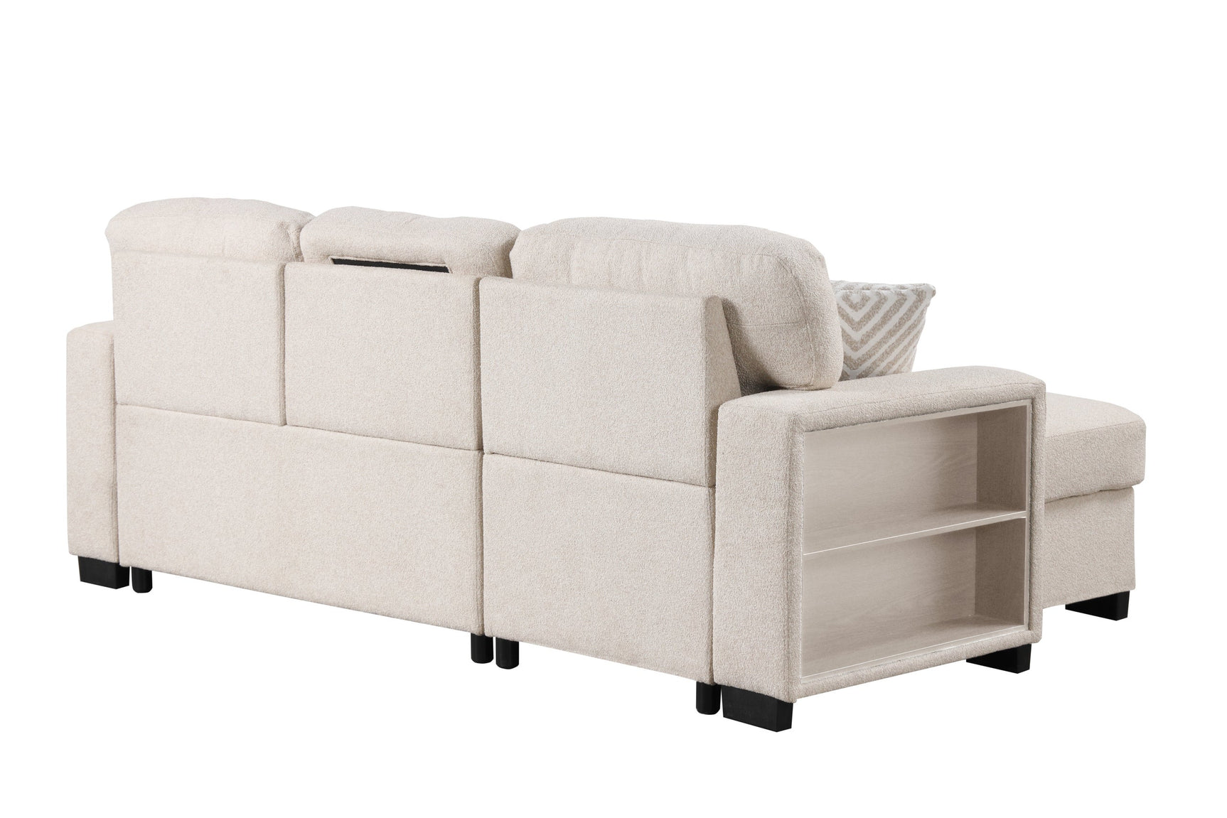 Close-up of upholstery and hardware