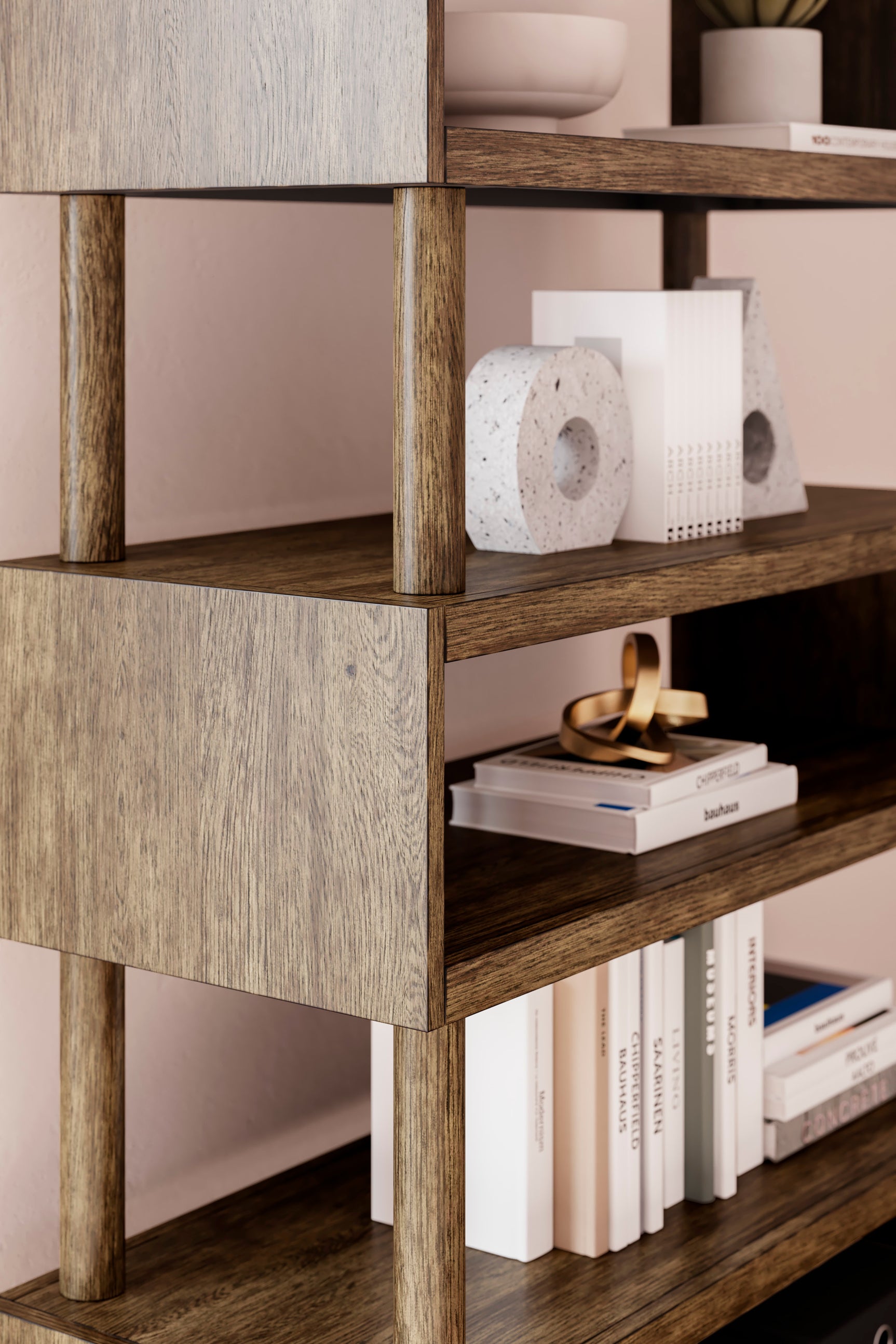 Austanny Warm Brown Bookcase