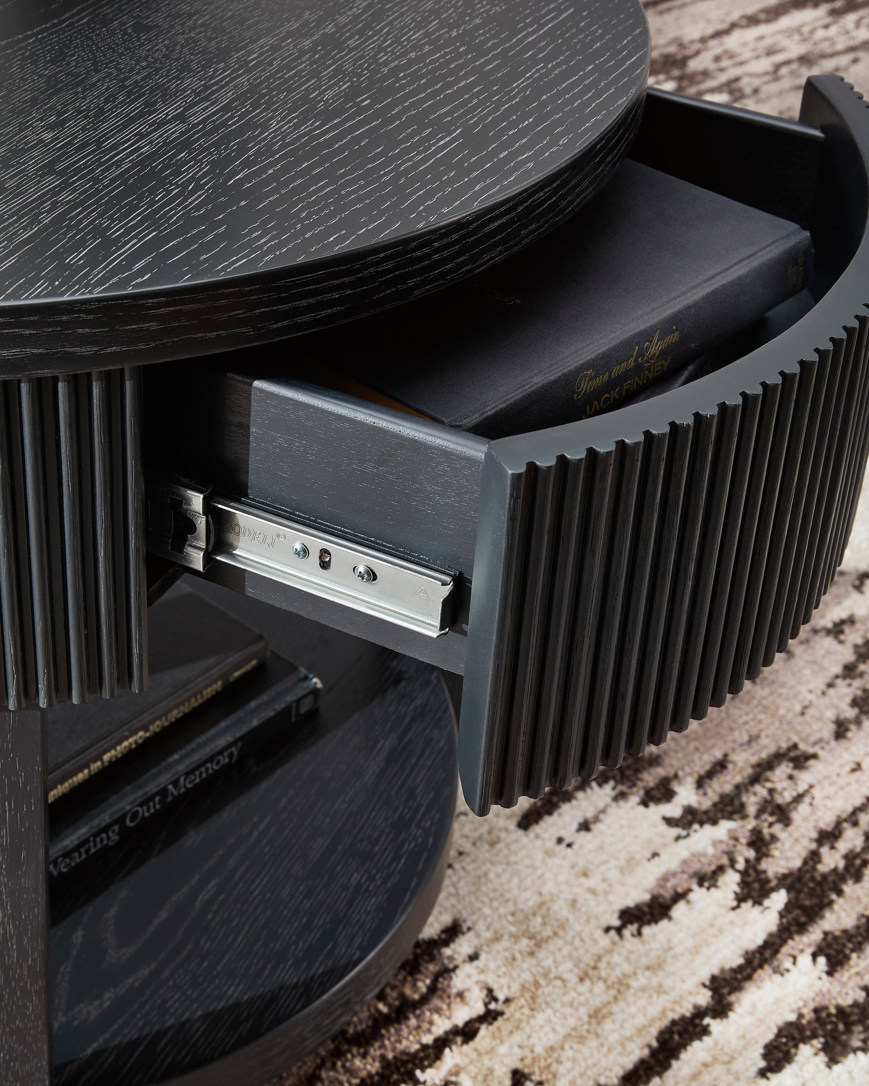 Marstream Black occasional table set in living room setting