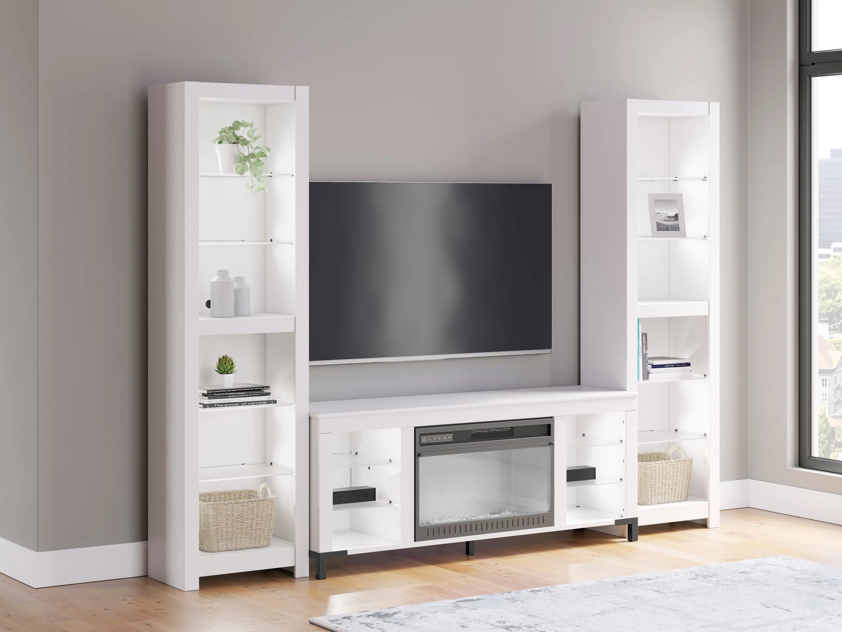 Remote control for LED lighting on Brollevi TV stand