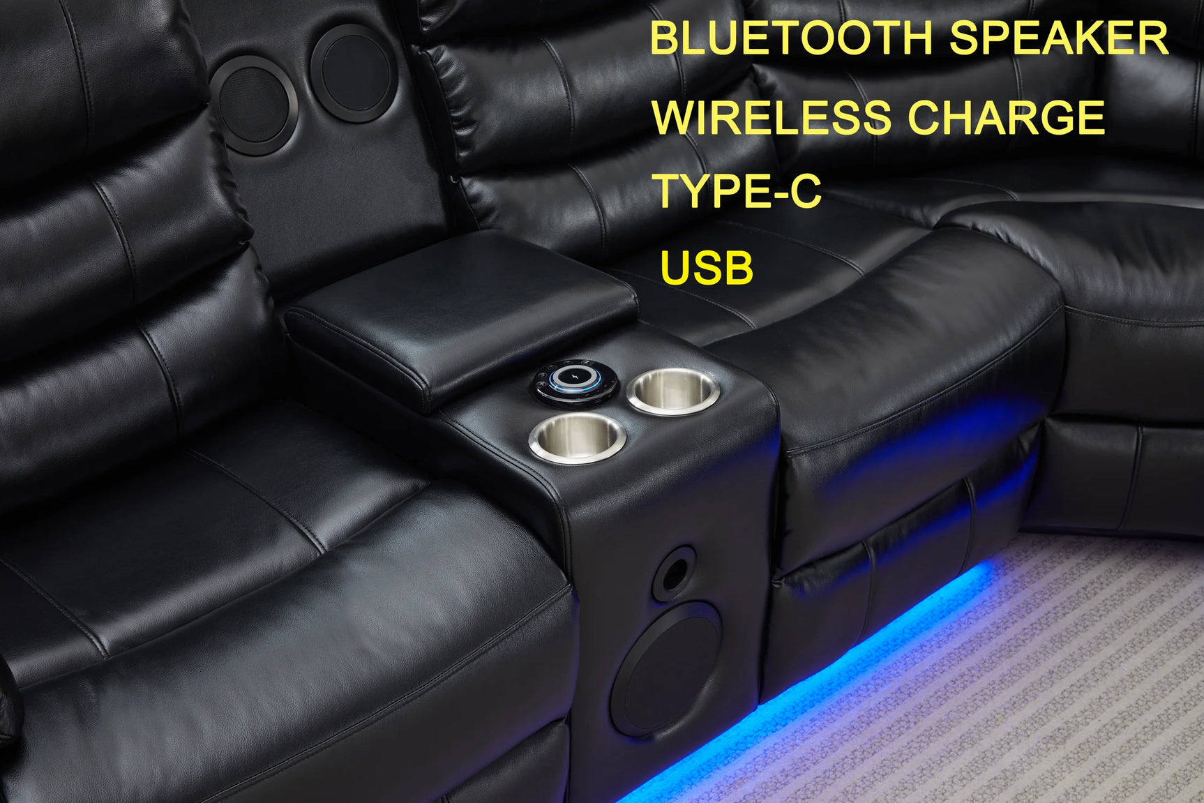 Texan sectional reclining seat feature