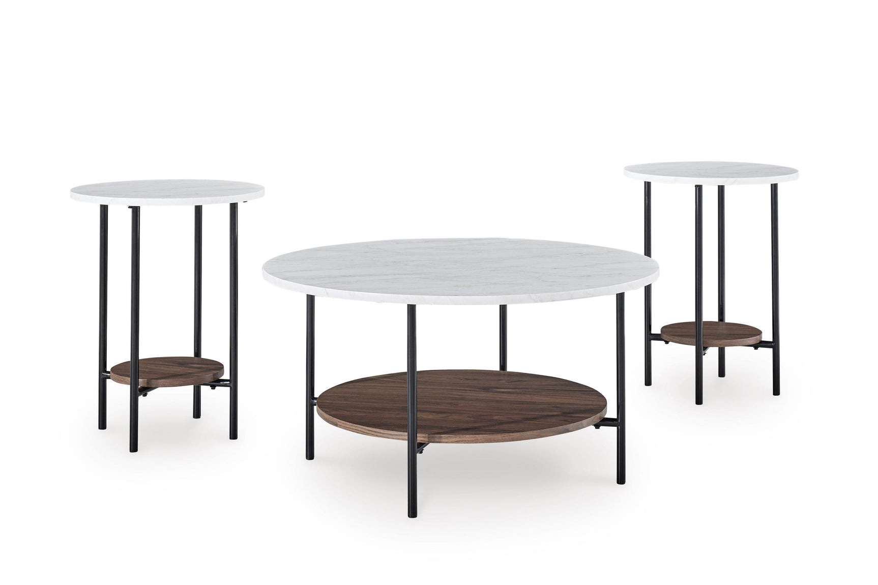 Tal end occasional tables set arrangement