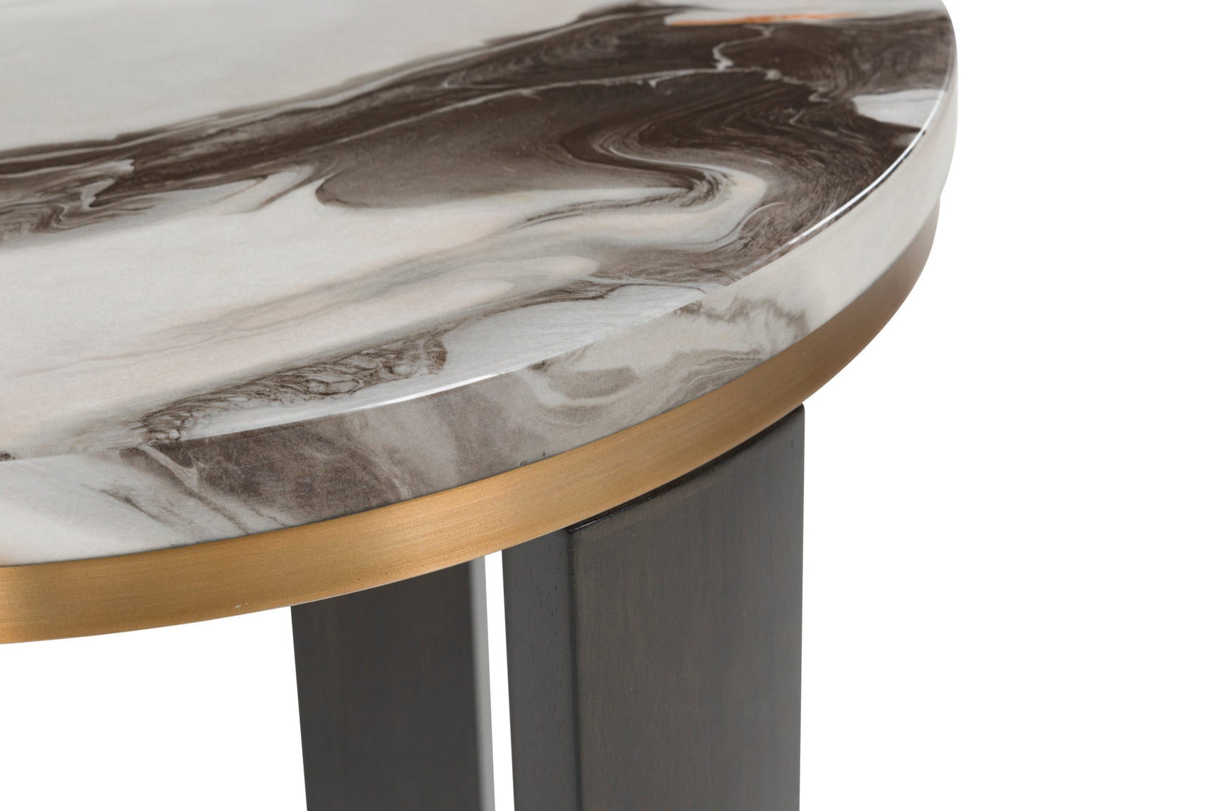 Jazmore Brown/Brass Finish Nesting Cocktail Tables