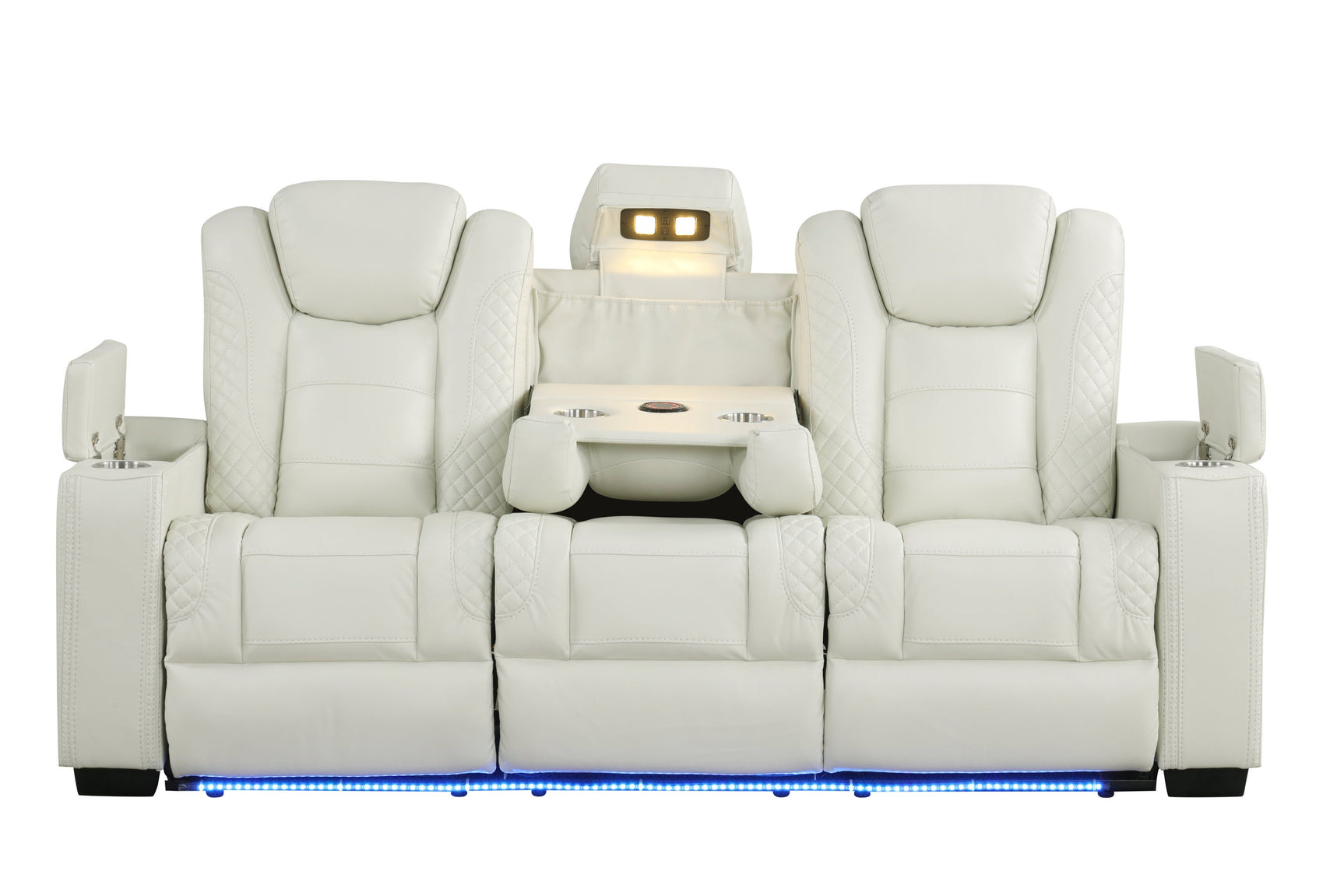 Storage compartment in armrest of Stefano recliner