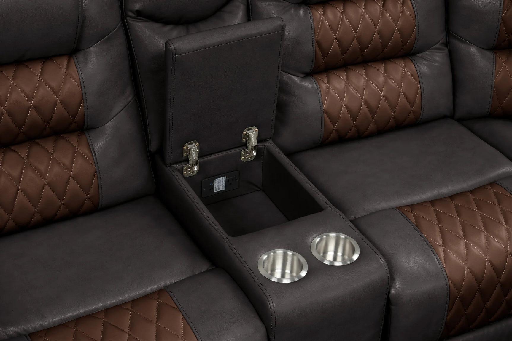 Jordon reclining sectional sofa in stylish living room setting