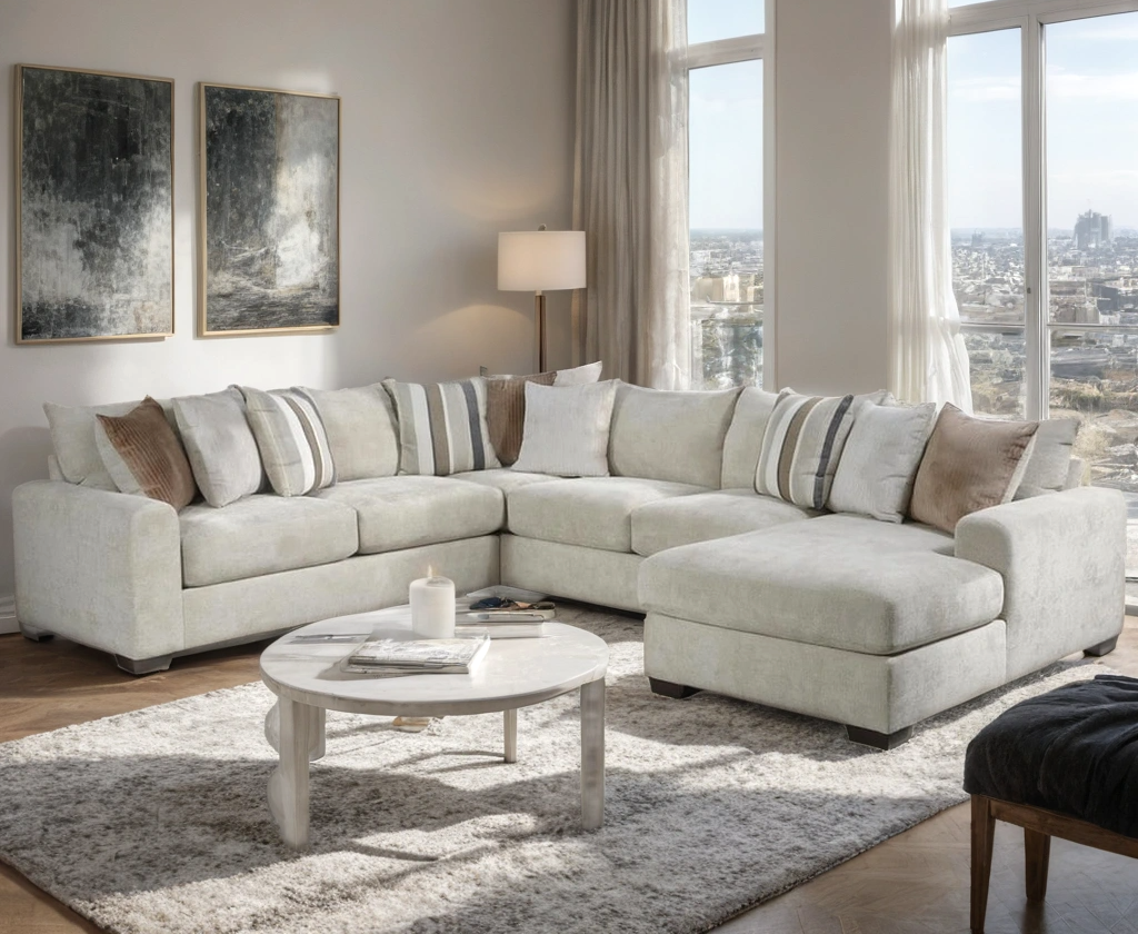 Behold Pebble Oversized Sectional sofa, side view