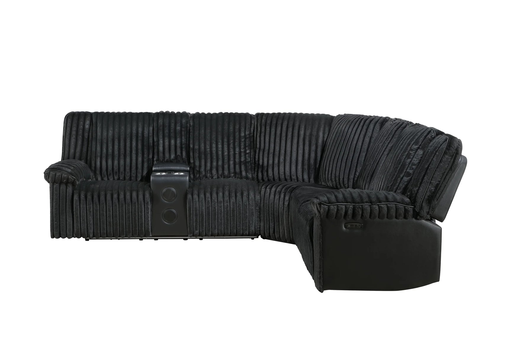 Close-up of Flash sectional cord fabric upholstery