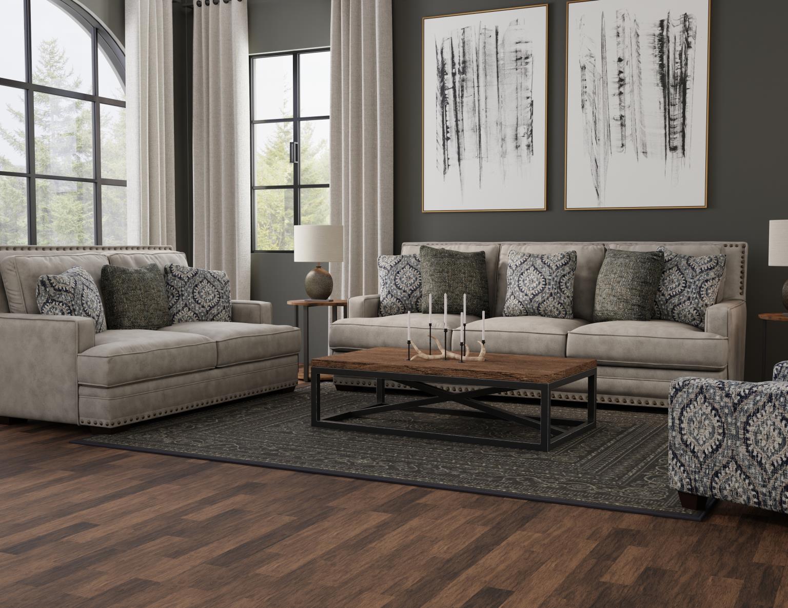 Corinthian Dove 2-Piece Living Room Set