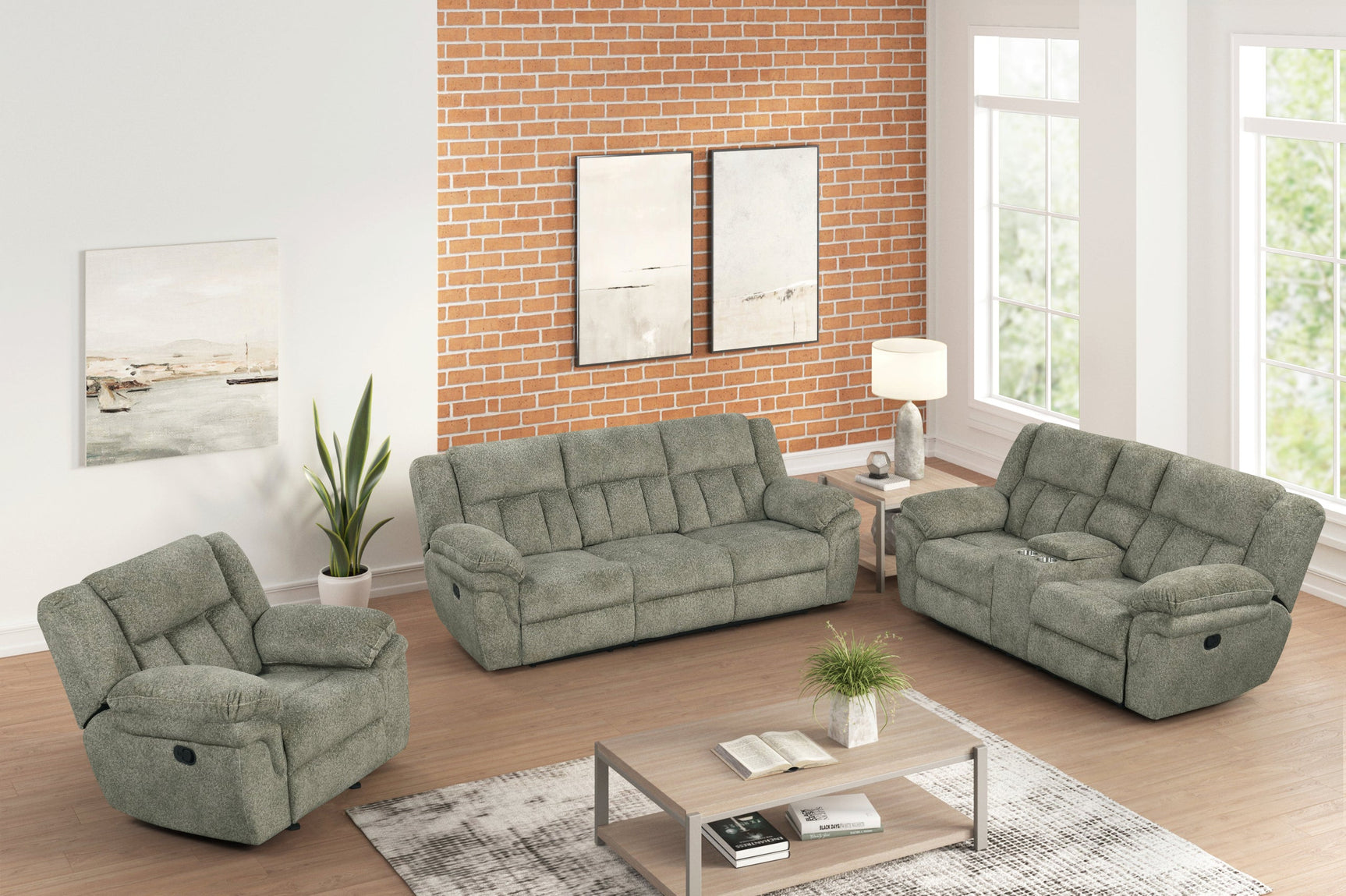 Sofa drop-down table with cup holders featured