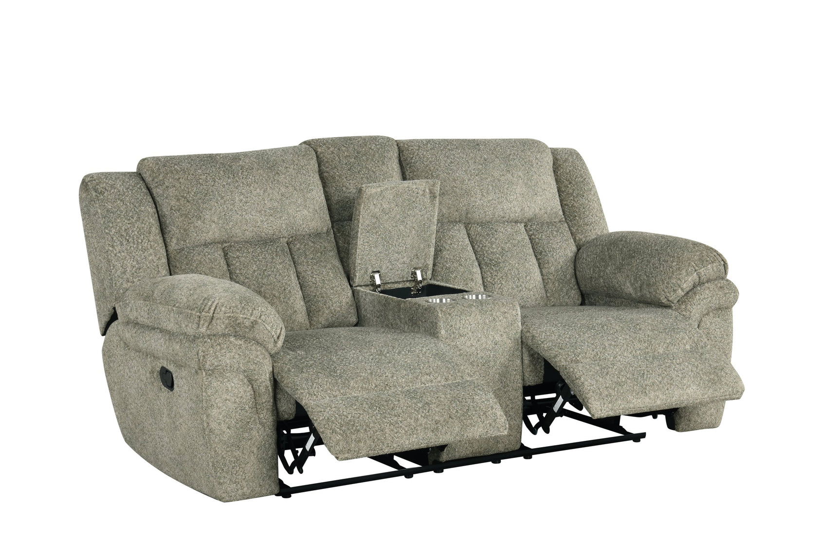 Full set view of Dallas Sage reclining sofa and recliners