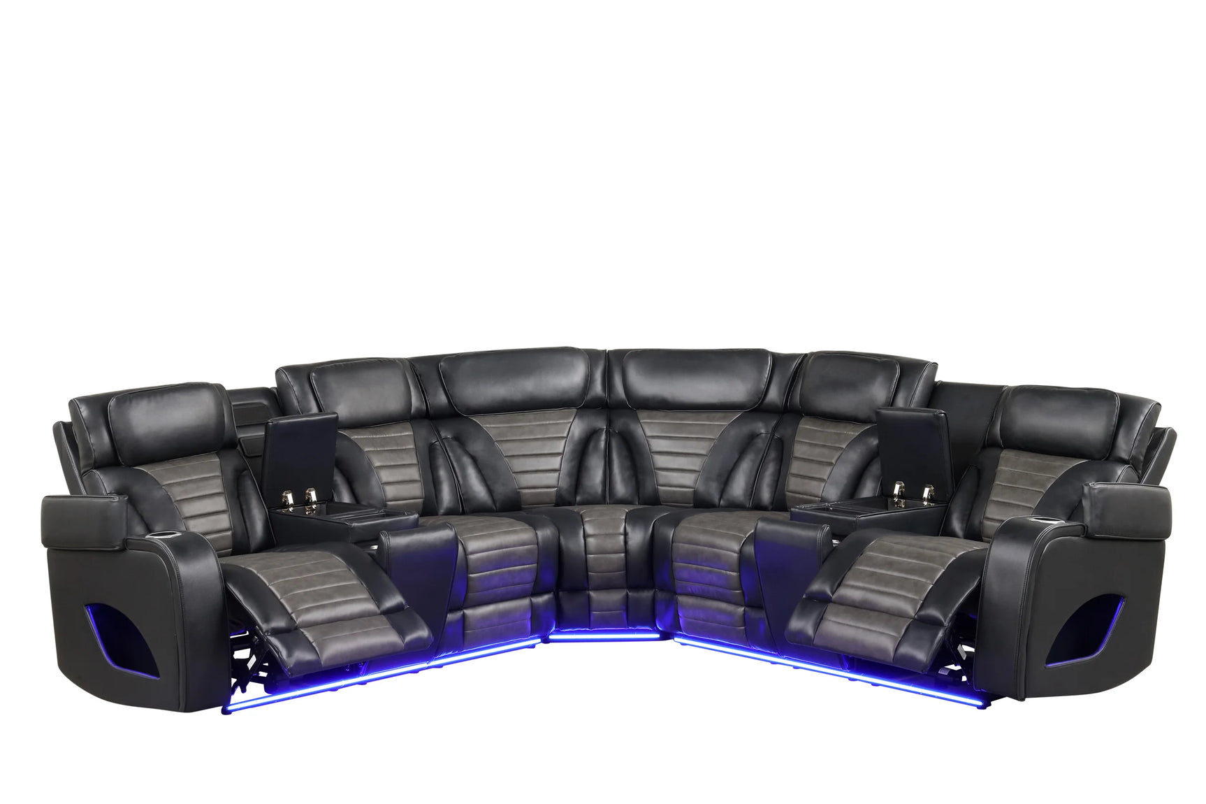 Built-in speaker technology on Ibiza sectional sofa arm