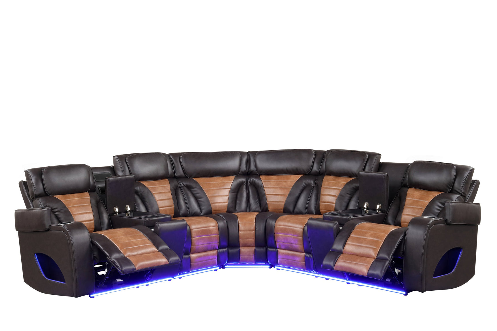 LED light strip illumination on Ibiza sectional