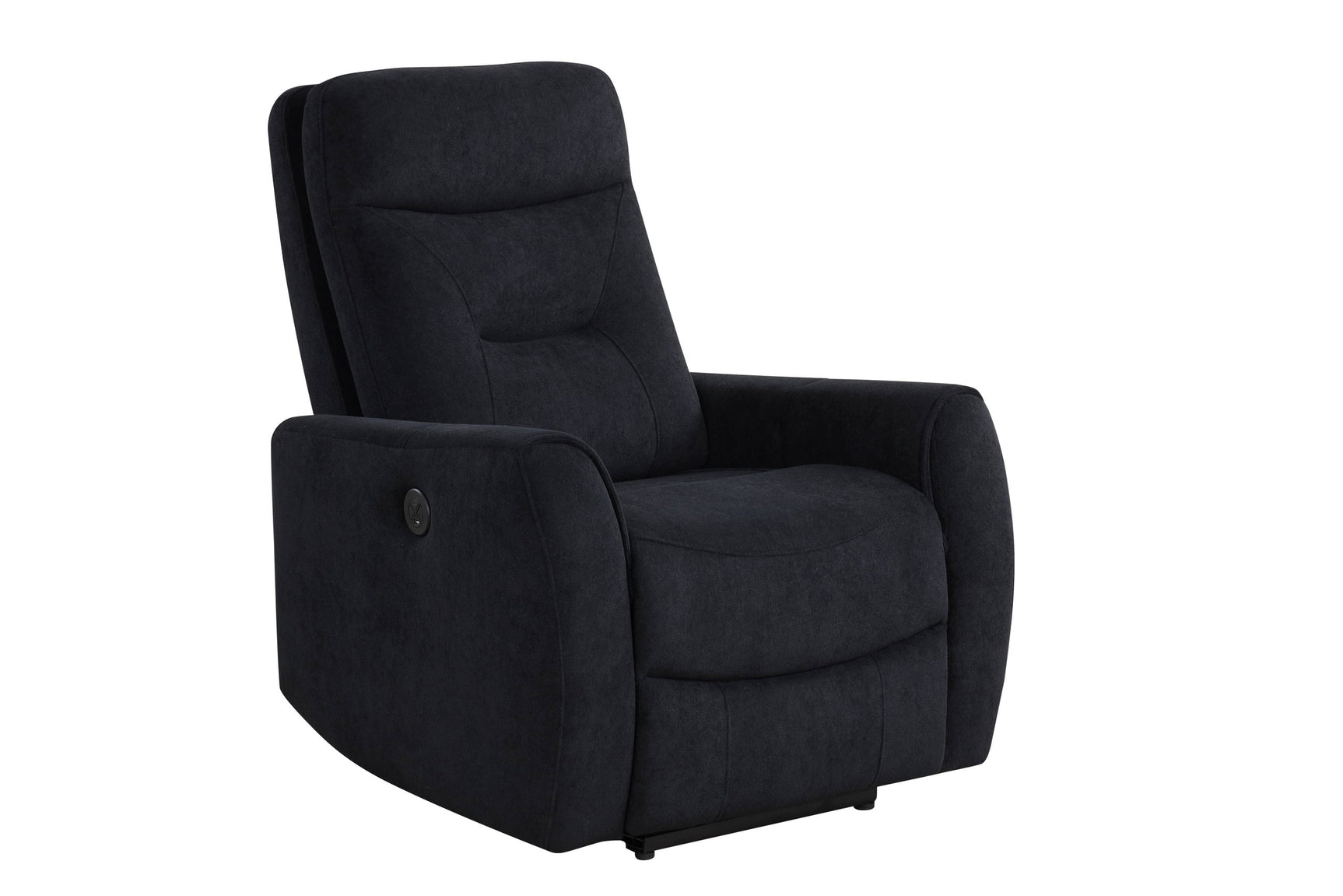 Side view of Nina Black power recliner