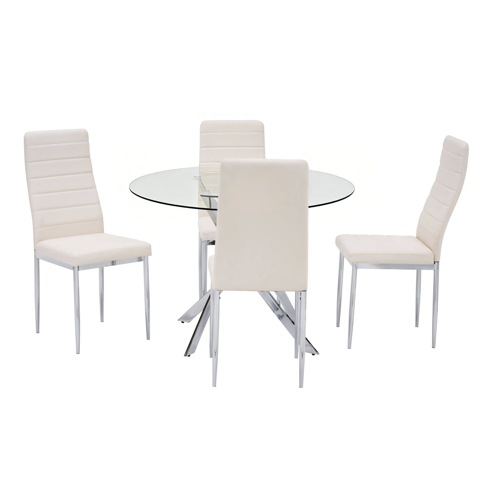 Room view of Diane White Round Dining Room Set in dining room setting