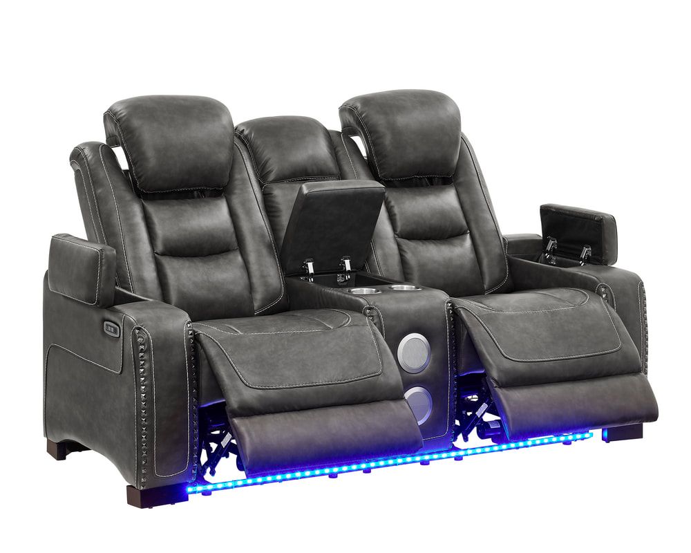 Tesla power recliner with extended footrest