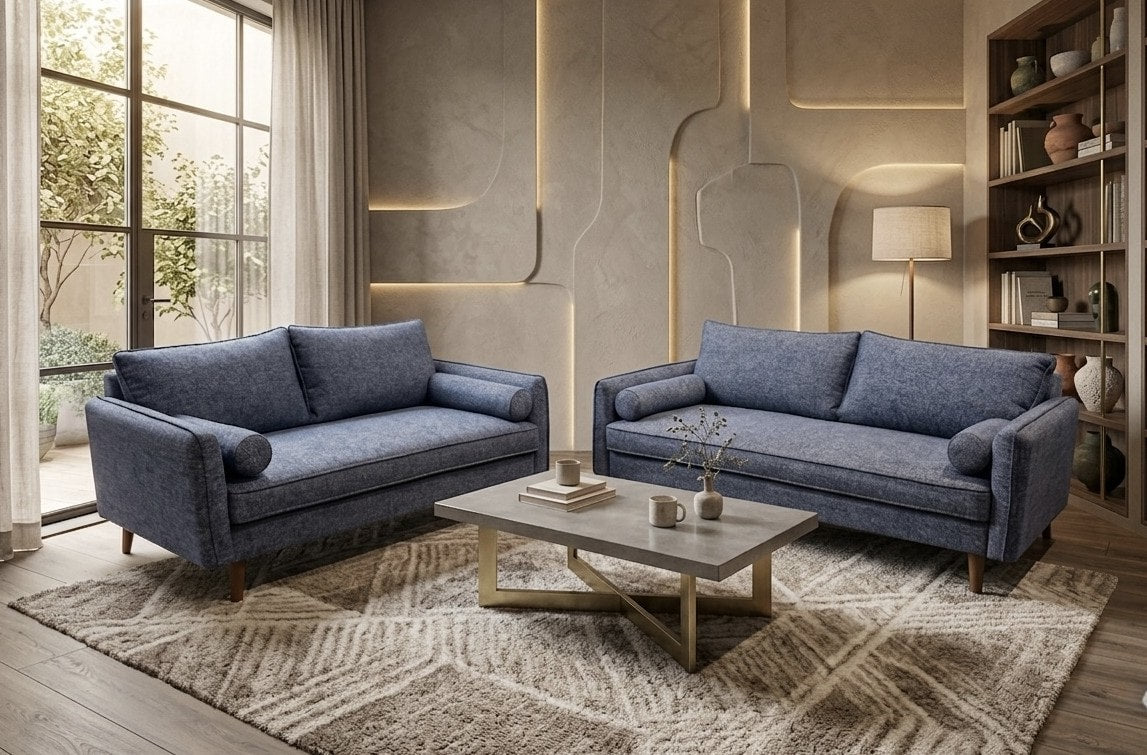 Vanti Blue 2-Piece Living Room Set from Decor Furniture