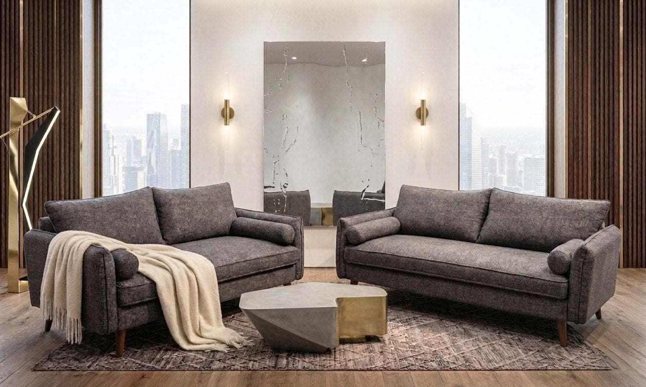 Vanti Grey 2-Piece Living Room Set from Decor Furniture