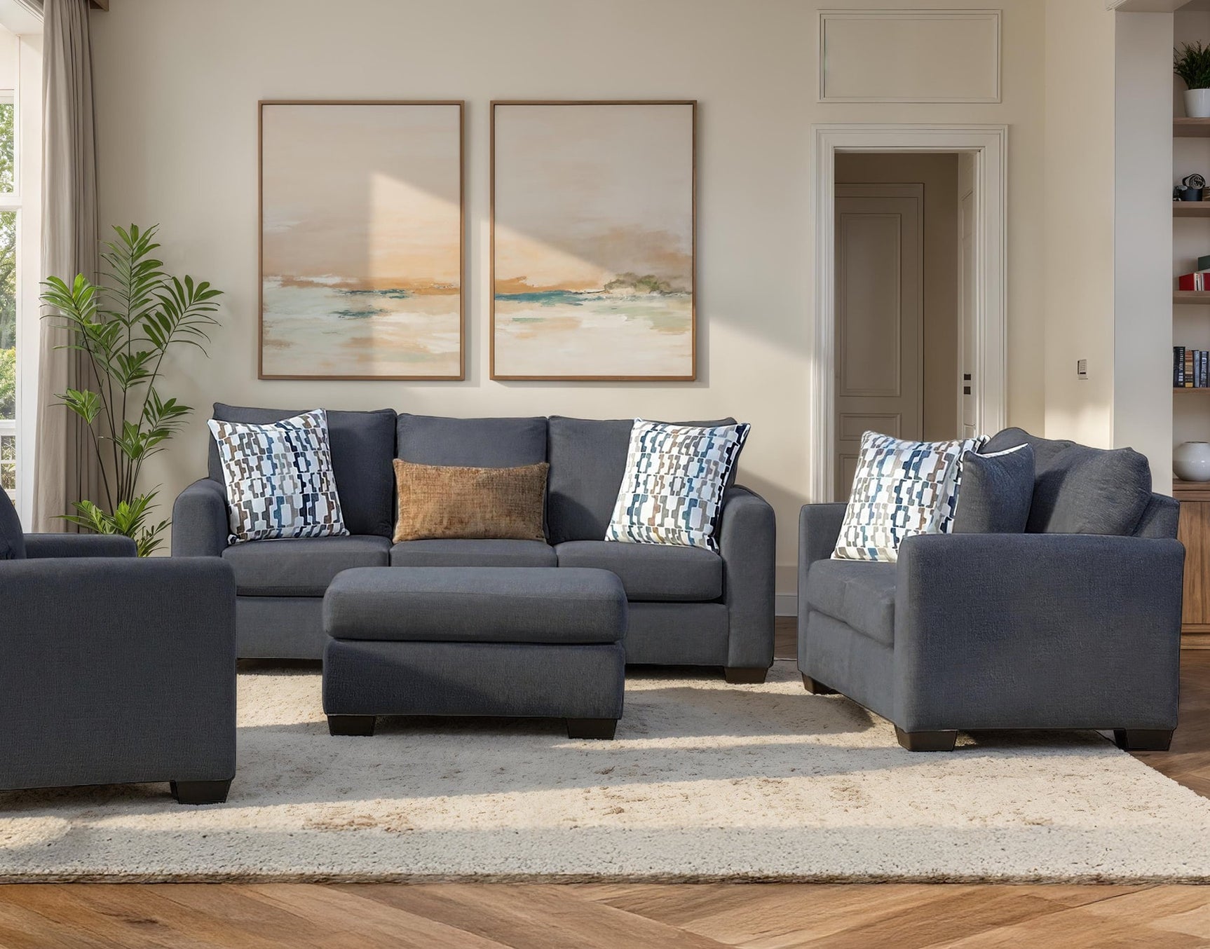 Behold Blue Sofa & Loveseat Set from Decor Furniture
