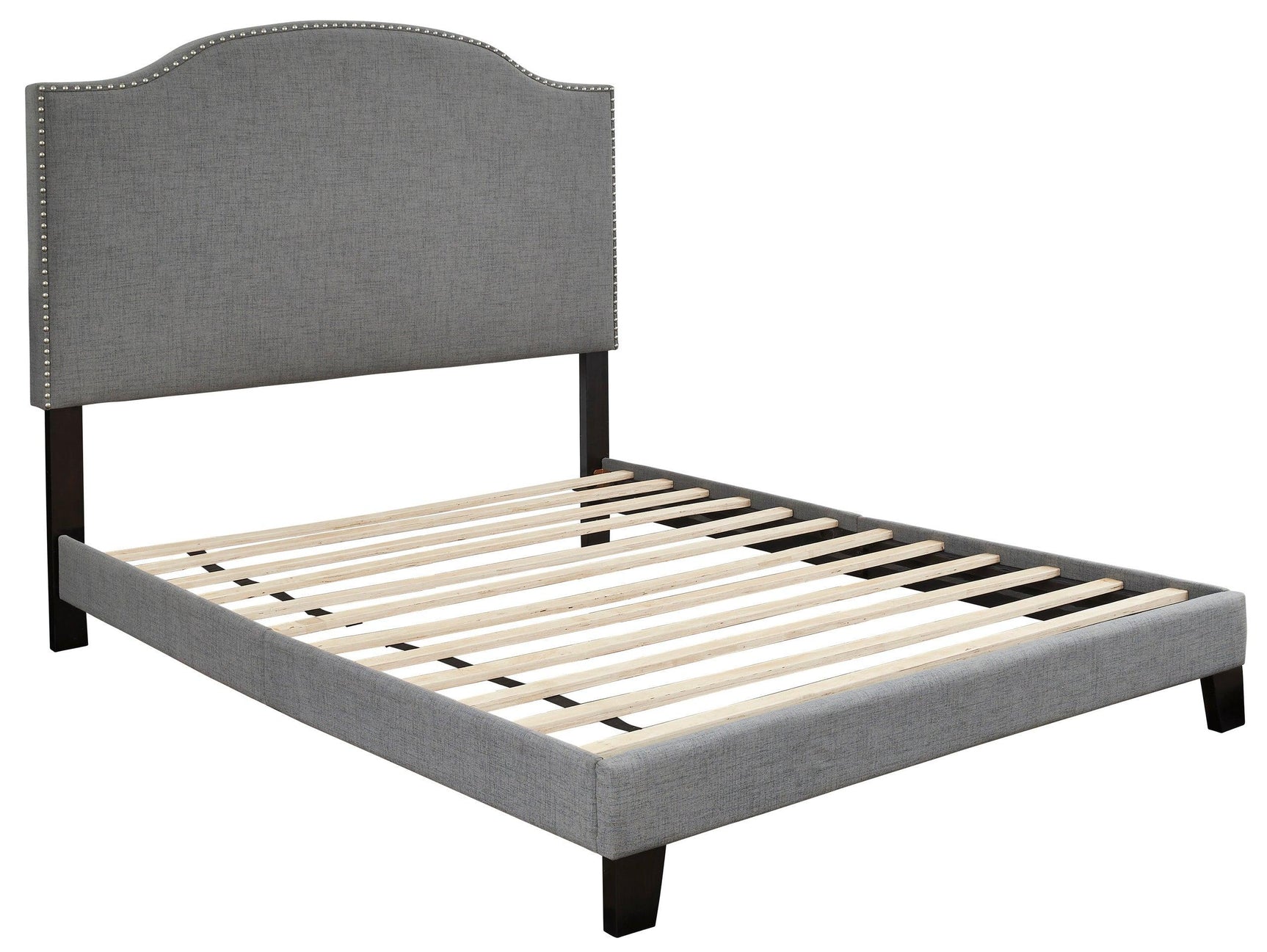 Adelloni bed platform queen size with solid wood frame