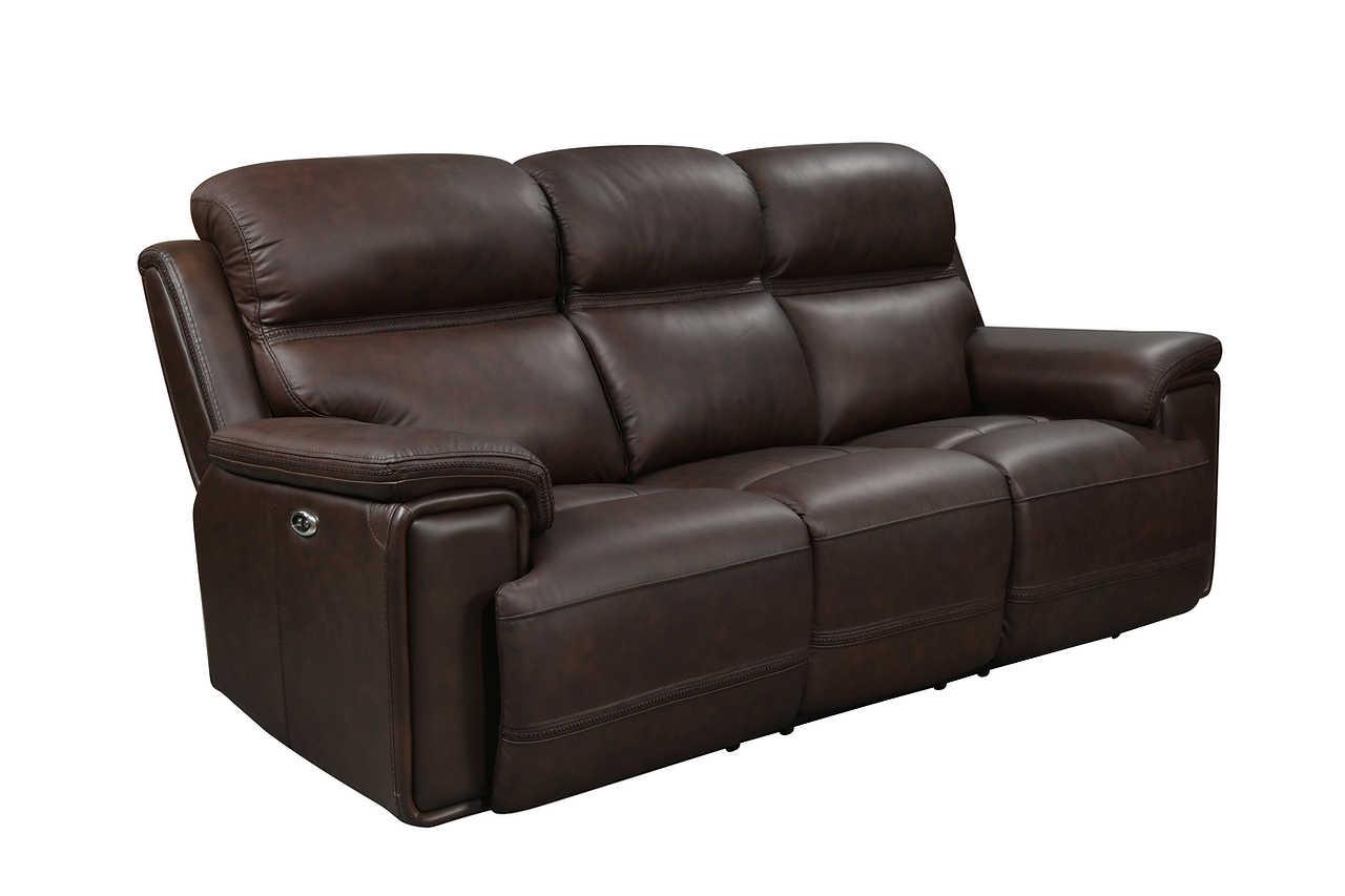 Close-up of power recliner control on El Paso loveseat