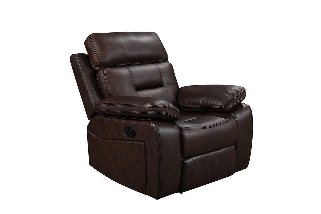 S8232 Dallas (Brown) (2Pcs Reclining Sofa And Loveseat (Leather Match)) - Ella Furniture
