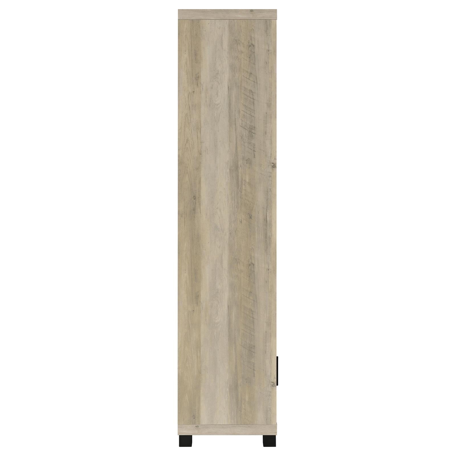 Full height shot highlighting rustic antique pine finish