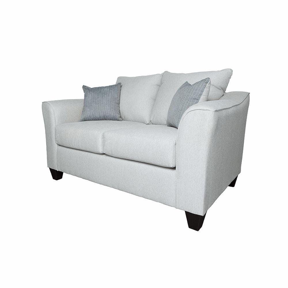 Salizar Loveseat flared track arm detail