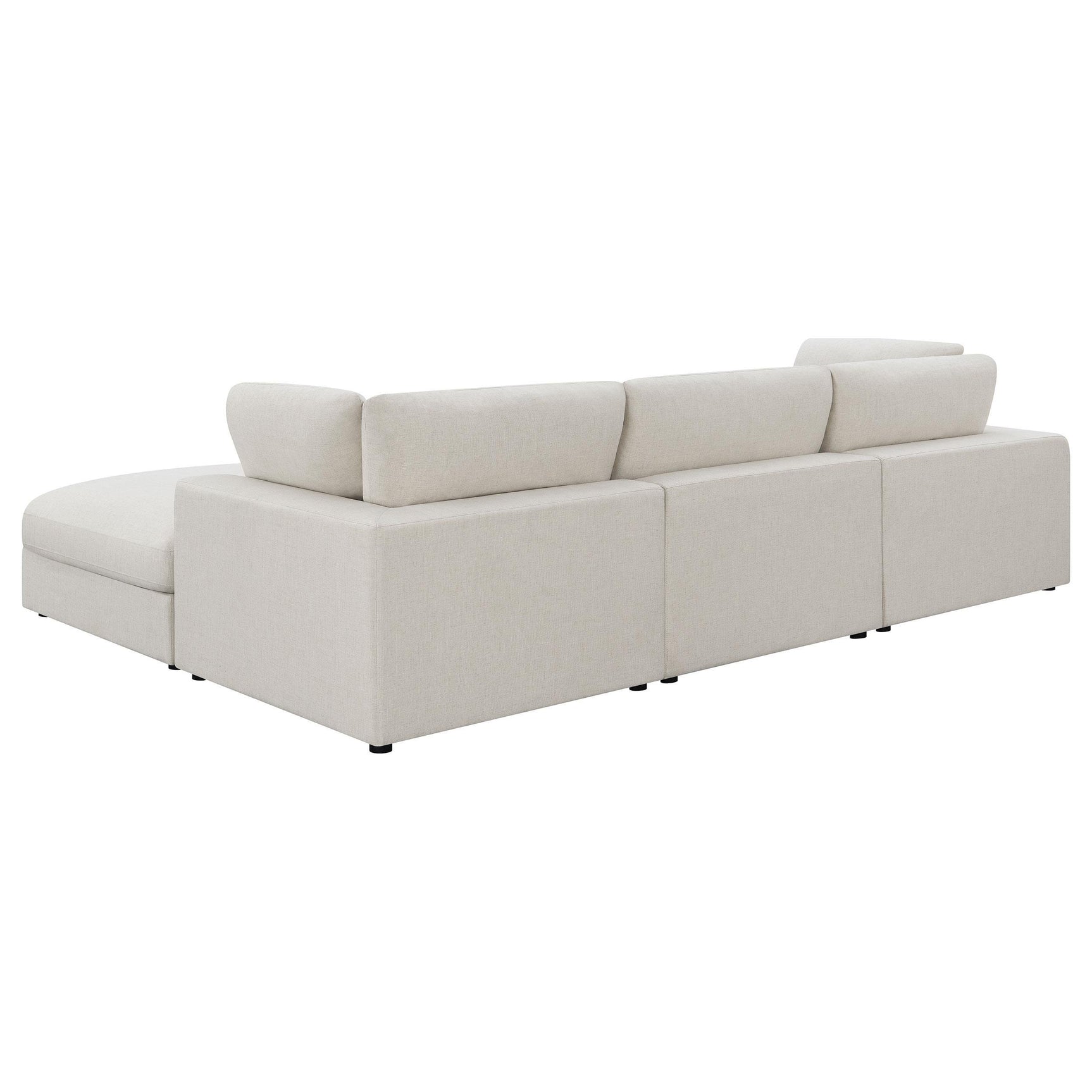 Room view of Serene 4-piece modular sectional sofa in living room