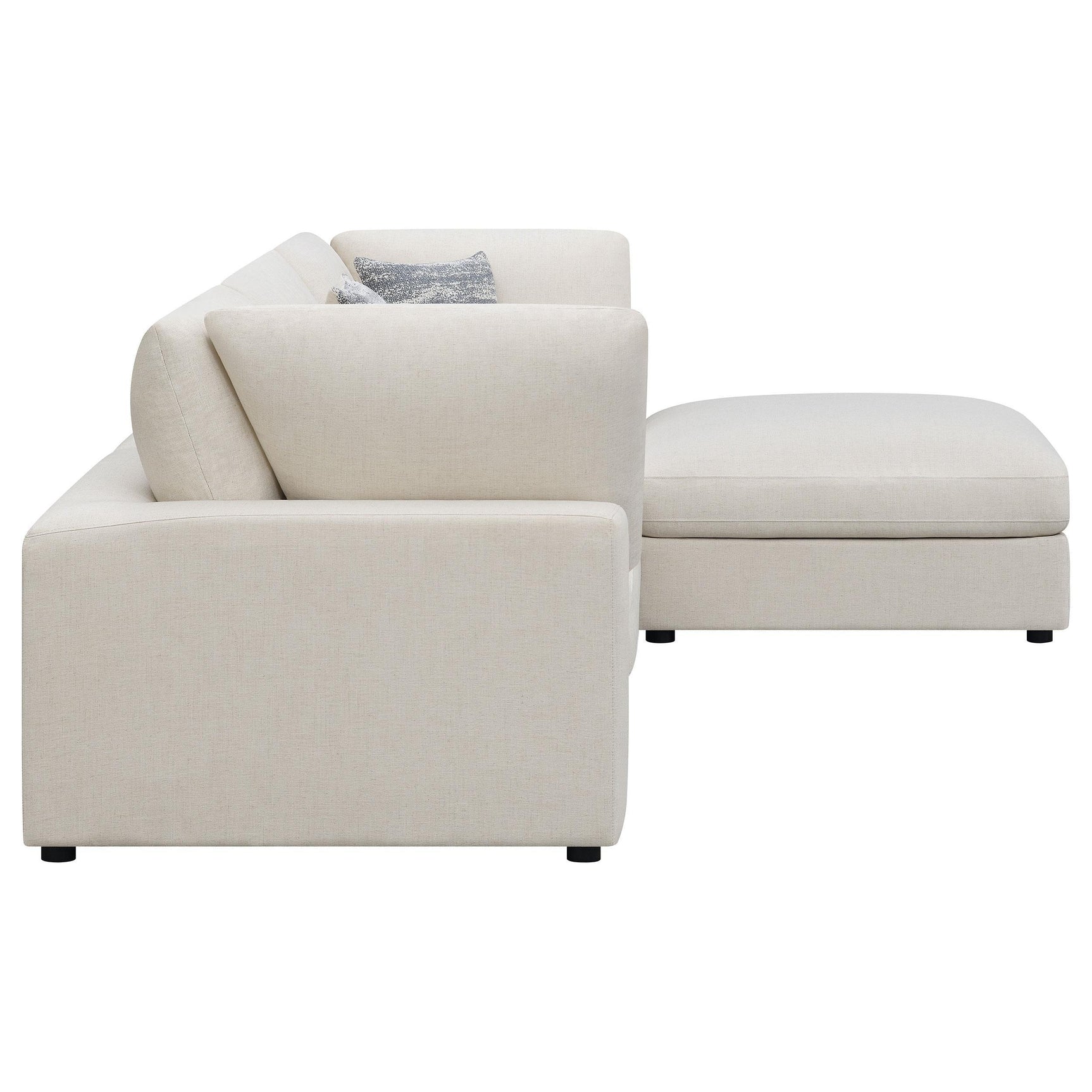 Main view of modular beige sectional sofa