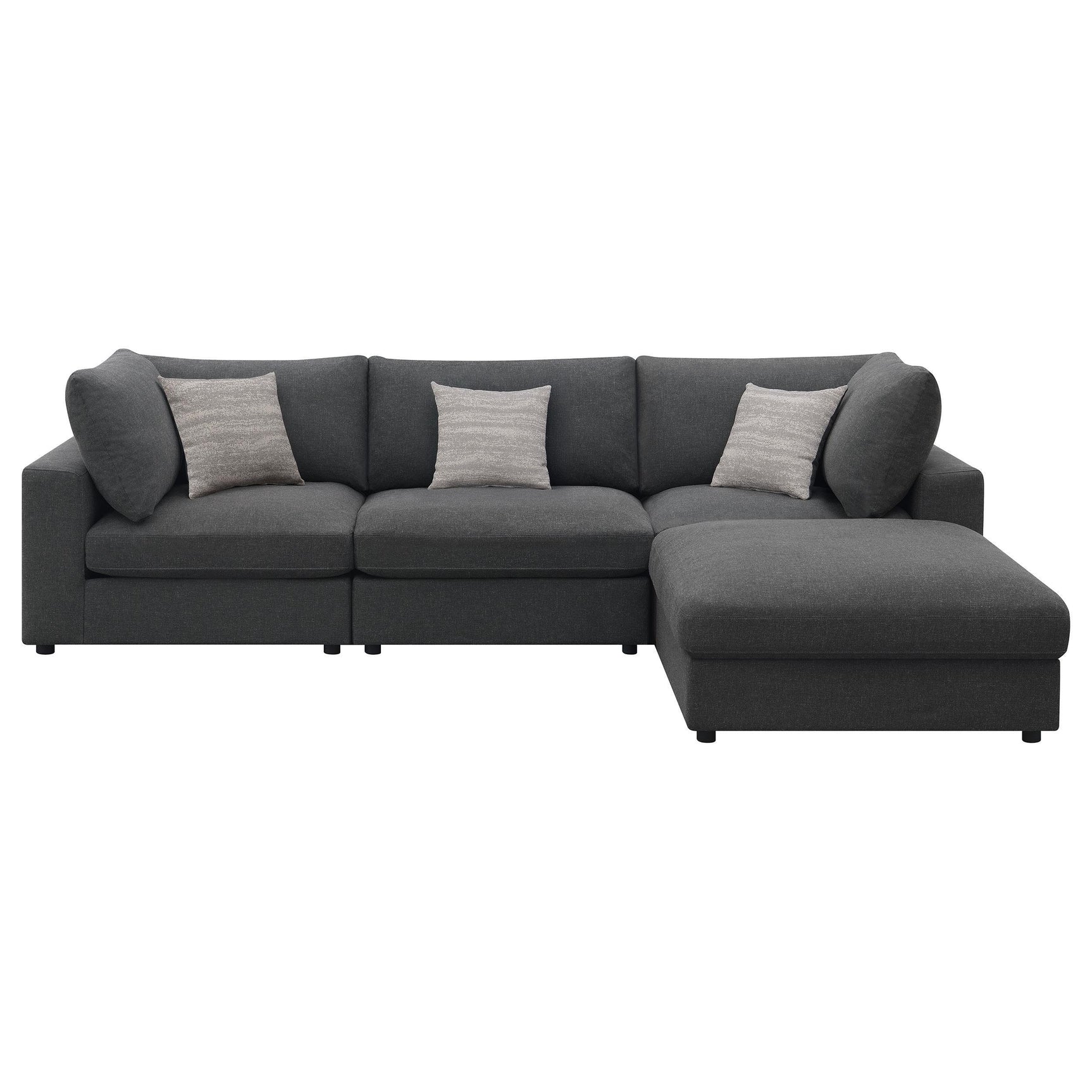 Detail of Serene 4-Piece Upholstered Modular Sectional Sofa cushions