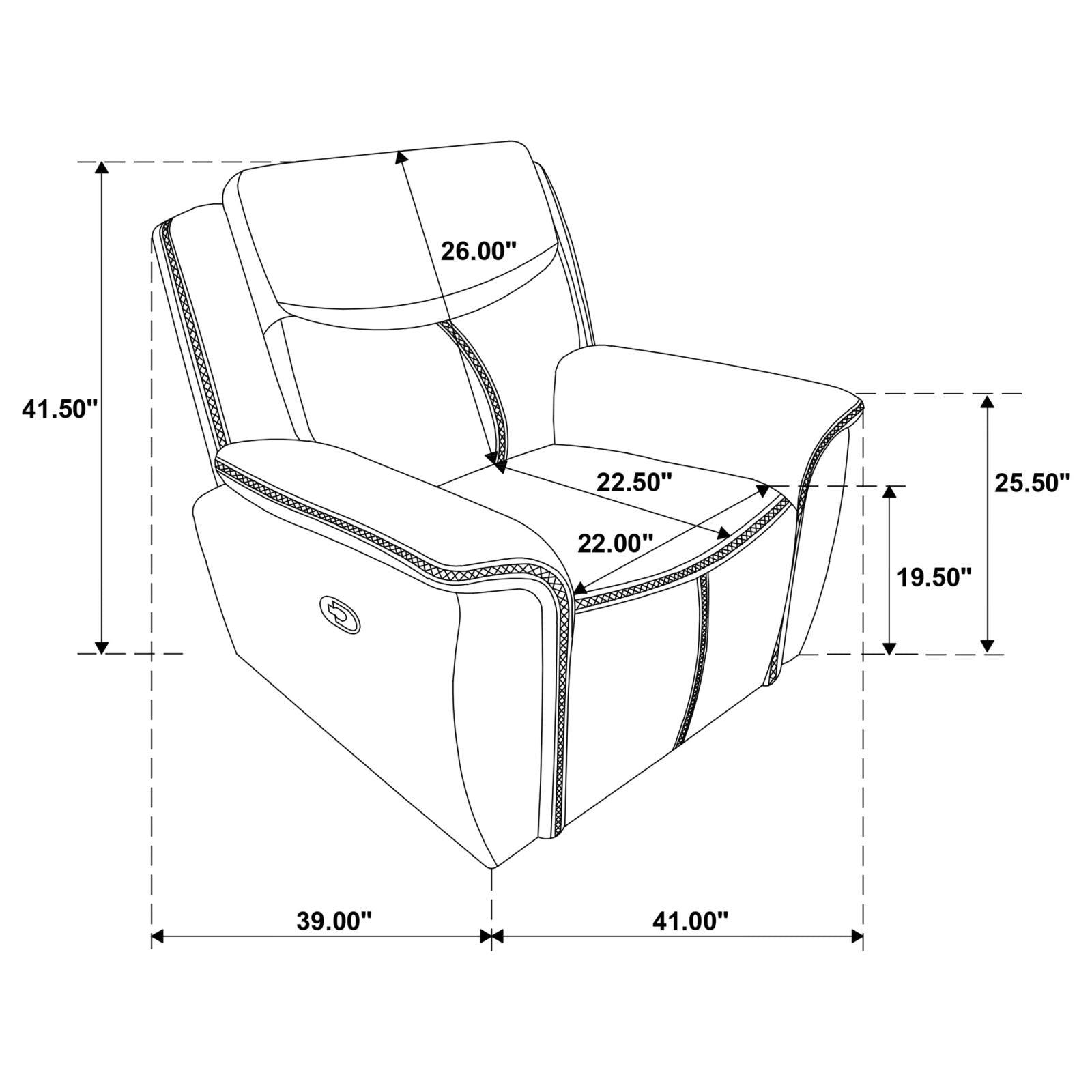Sloane recliner showcasing seat and back cushions