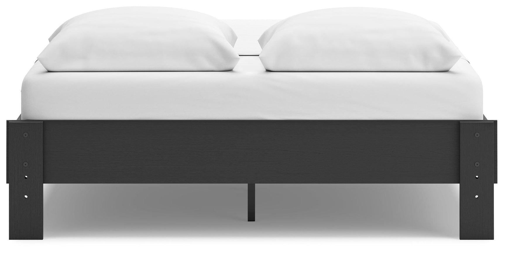 Socalle Queen platform bed frame profile showing low height
