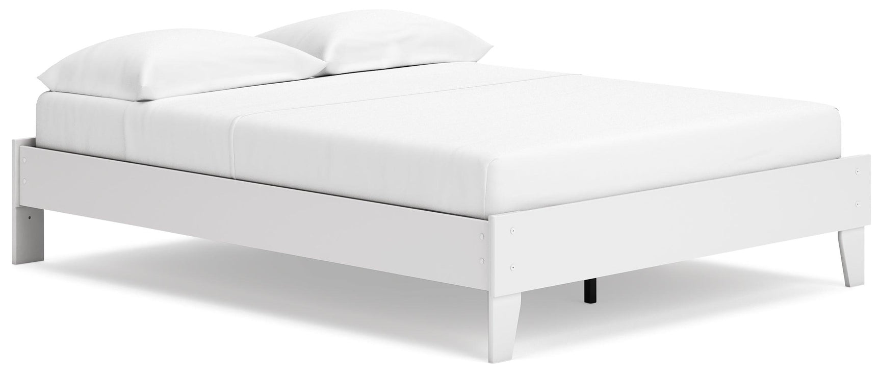 Side angle of Socalle Two-Tone Queen Platform Bed