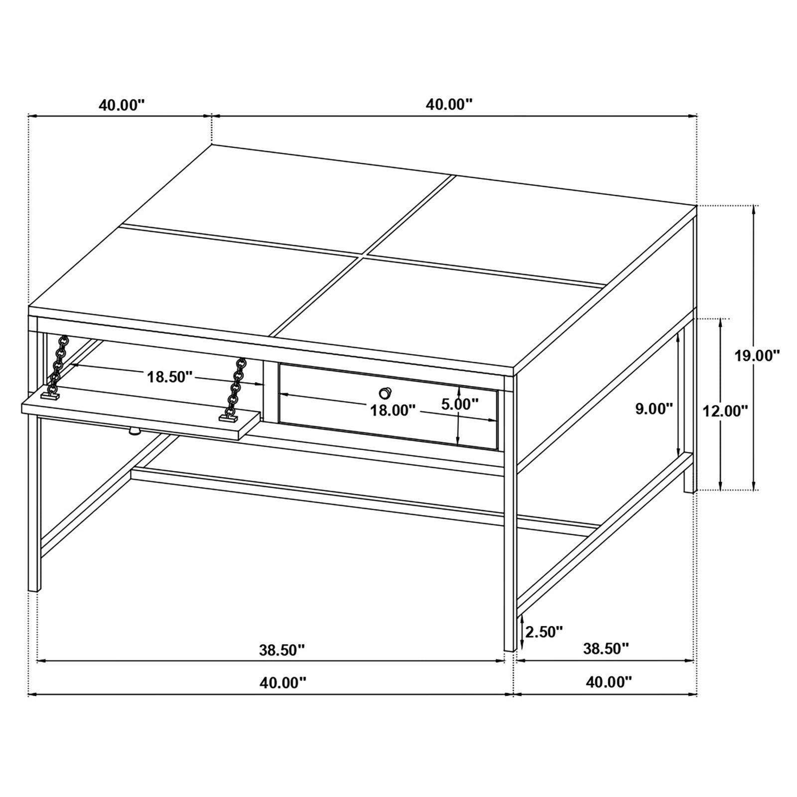 Stephie coffee table corner detail of glass edge and wood finish