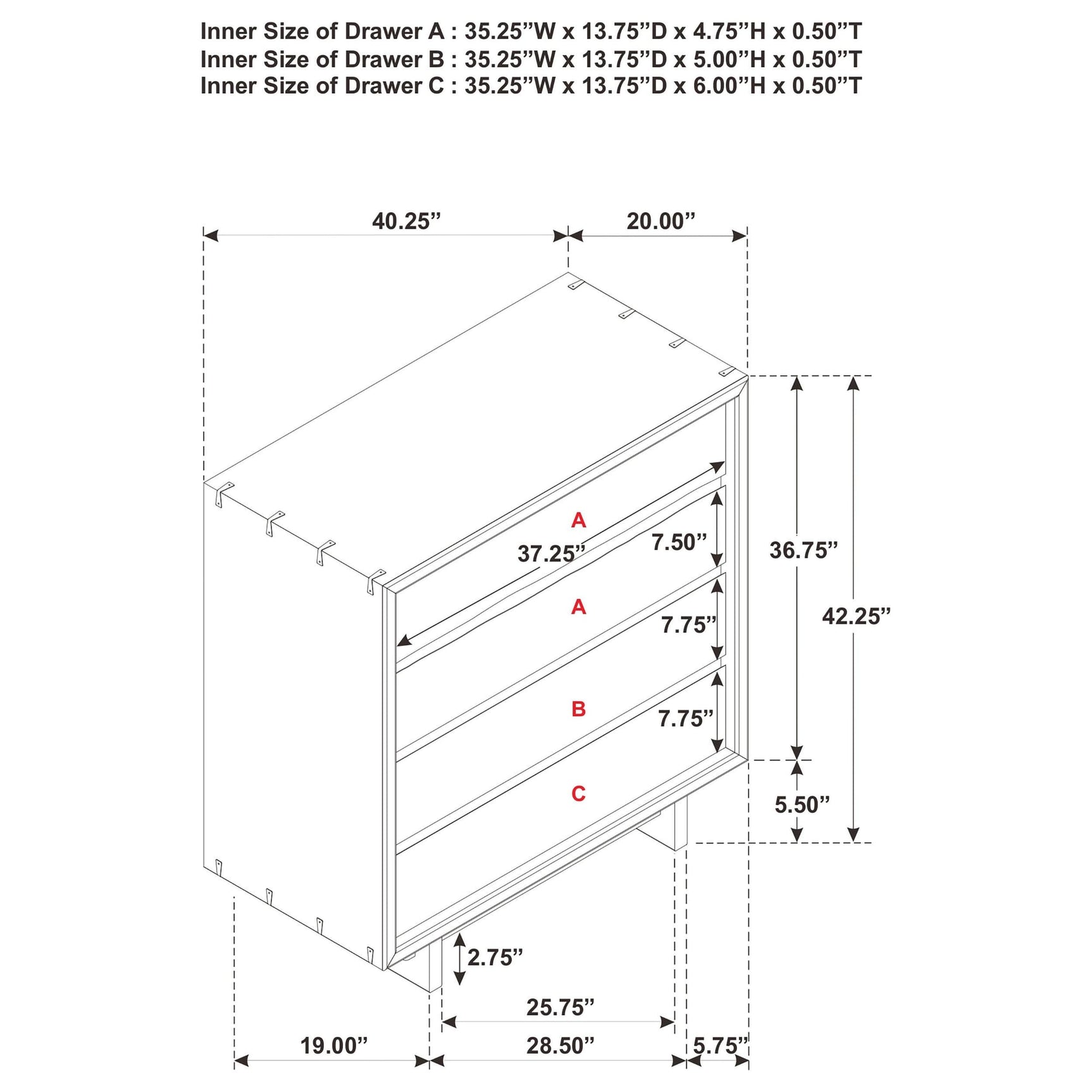 Stillwater 4-drawer Chest view 7