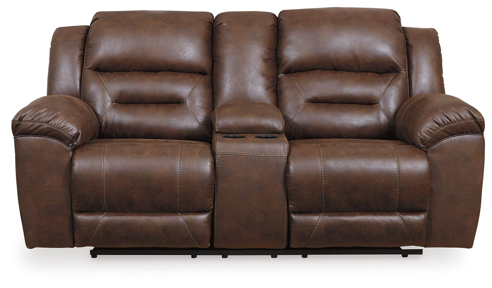 Close-up of one-touch power control switch on Stoneland recliner
