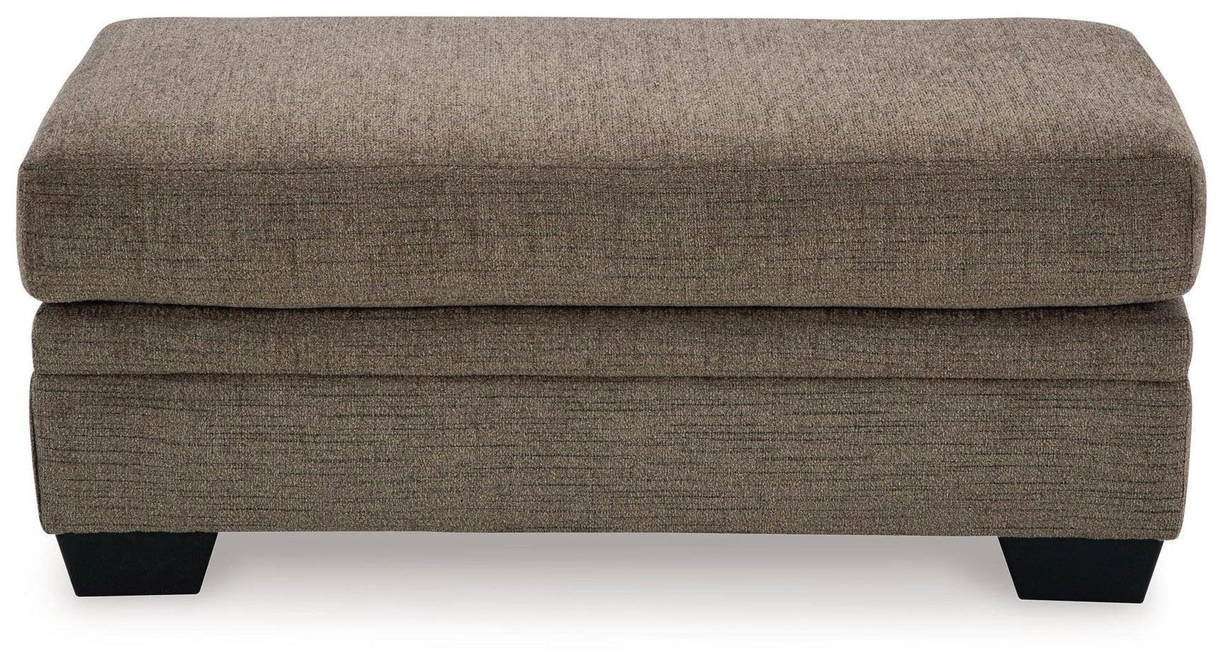 Stonemeade Nutmeg Chenille Ottoman detail of texture and legs